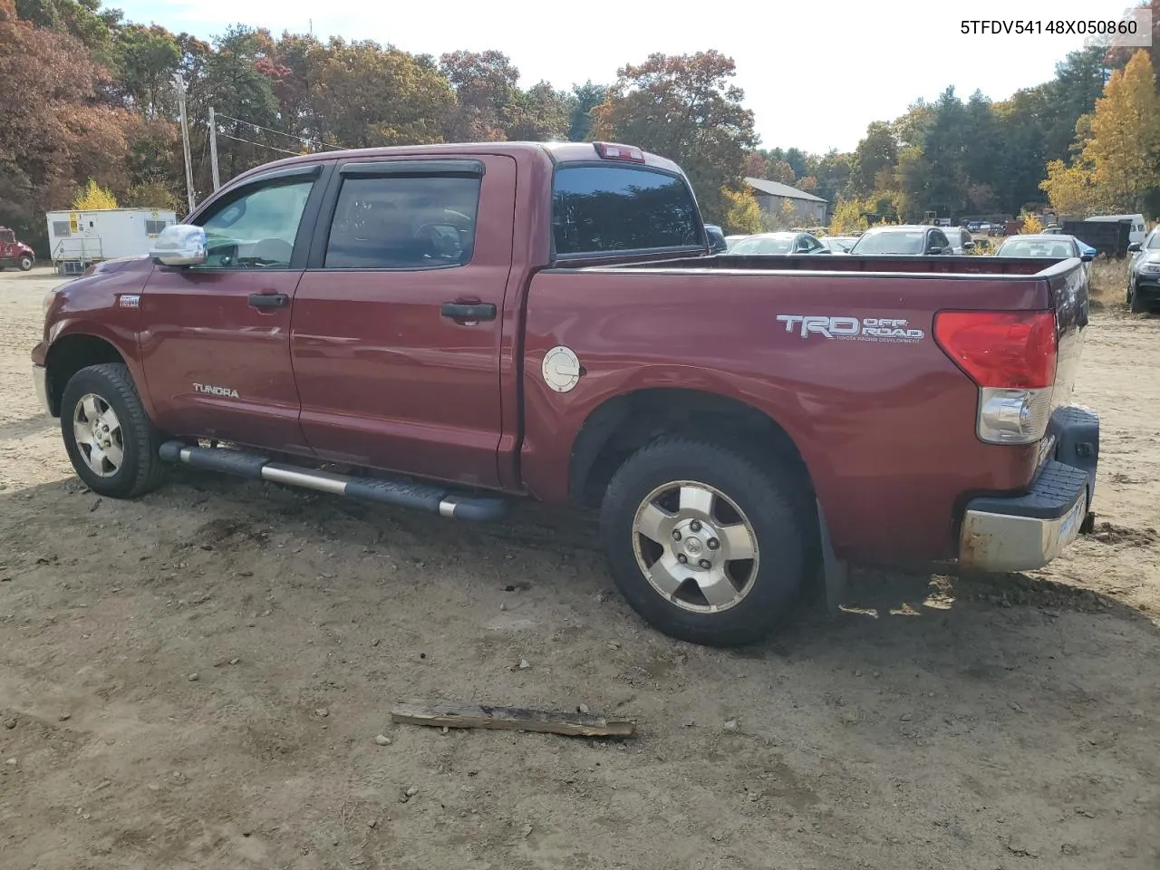 2008 Toyota Tundra Crewmax VIN: 5TFDV54148X050860 Lot: 76467414