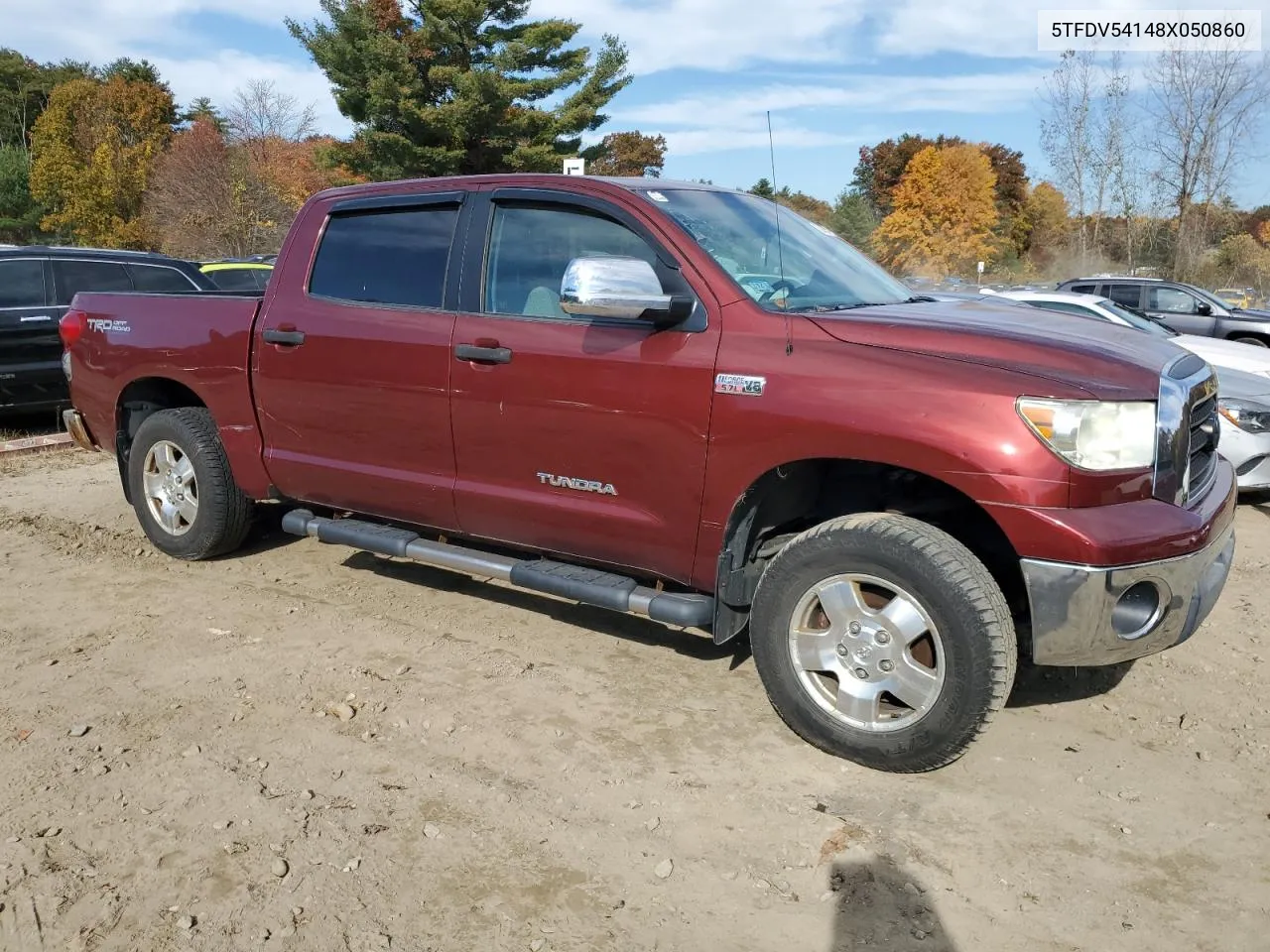 2008 Toyota Tundra Crewmax VIN: 5TFDV54148X050860 Lot: 76467414