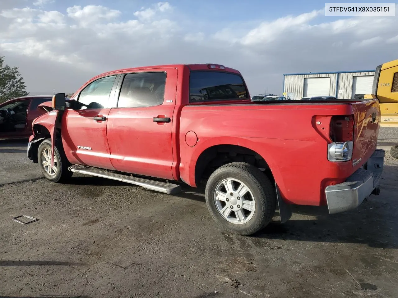 2008 Toyota Tundra Crewmax VIN: 5TFDV541X8X035151 Lot: 76739504