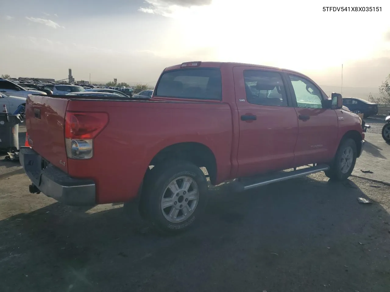 2008 Toyota Tundra Crewmax VIN: 5TFDV541X8X035151 Lot: 76739504