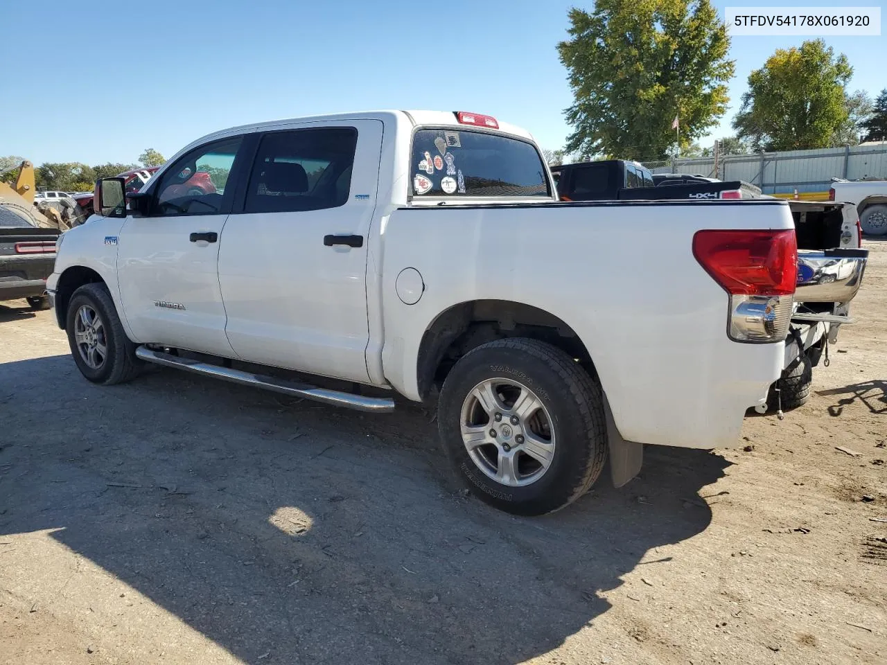 2008 Toyota Tundra Crewmax VIN: 5TFDV54178X061920 Lot: 77186344