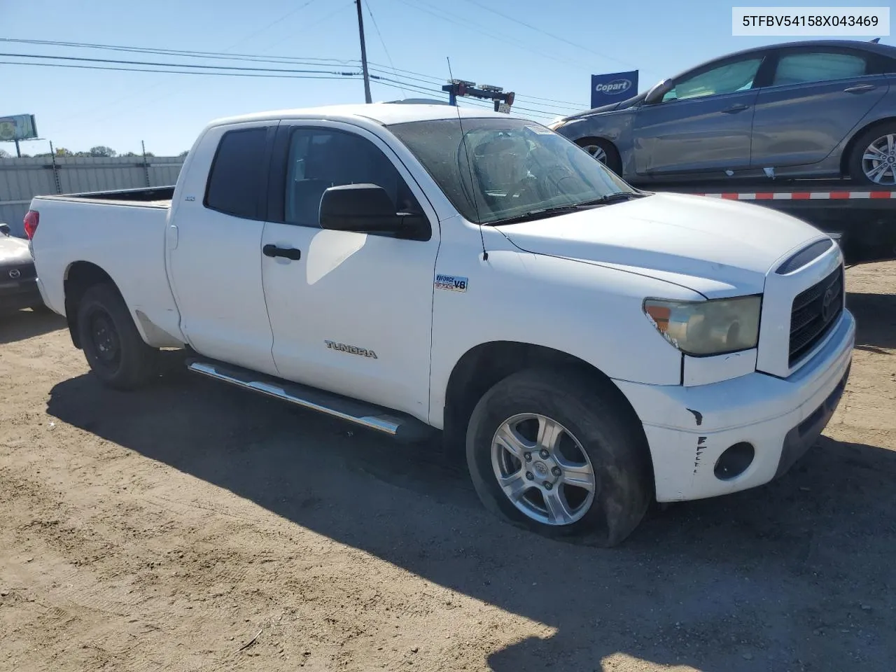 2008 Toyota Tundra Double Cab VIN: 5TFBV54158X043469 Lot: 77226844