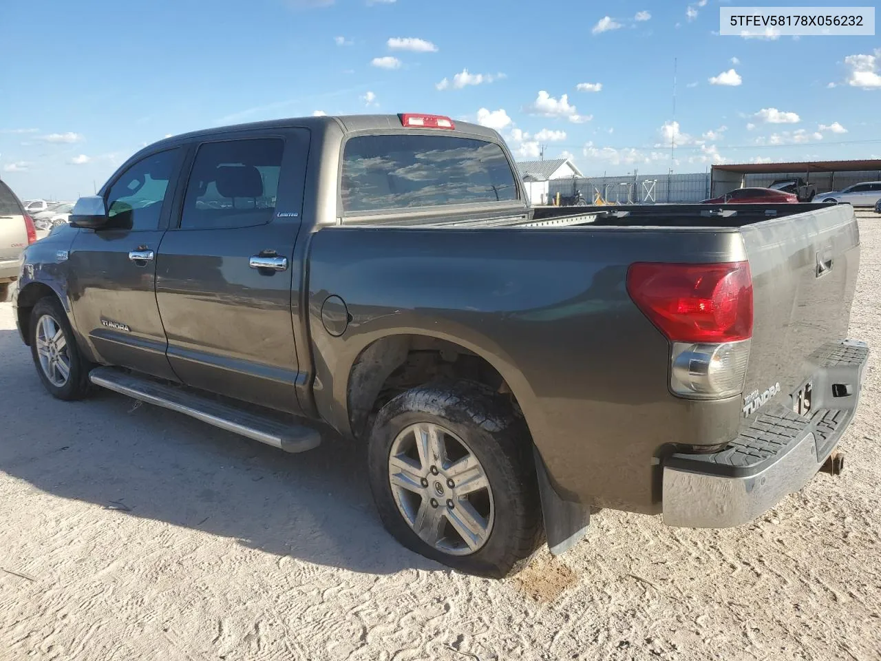 2008 Toyota Tundra Crewmax Limited VIN: 5TFEV58178X056232 Lot: 77366114