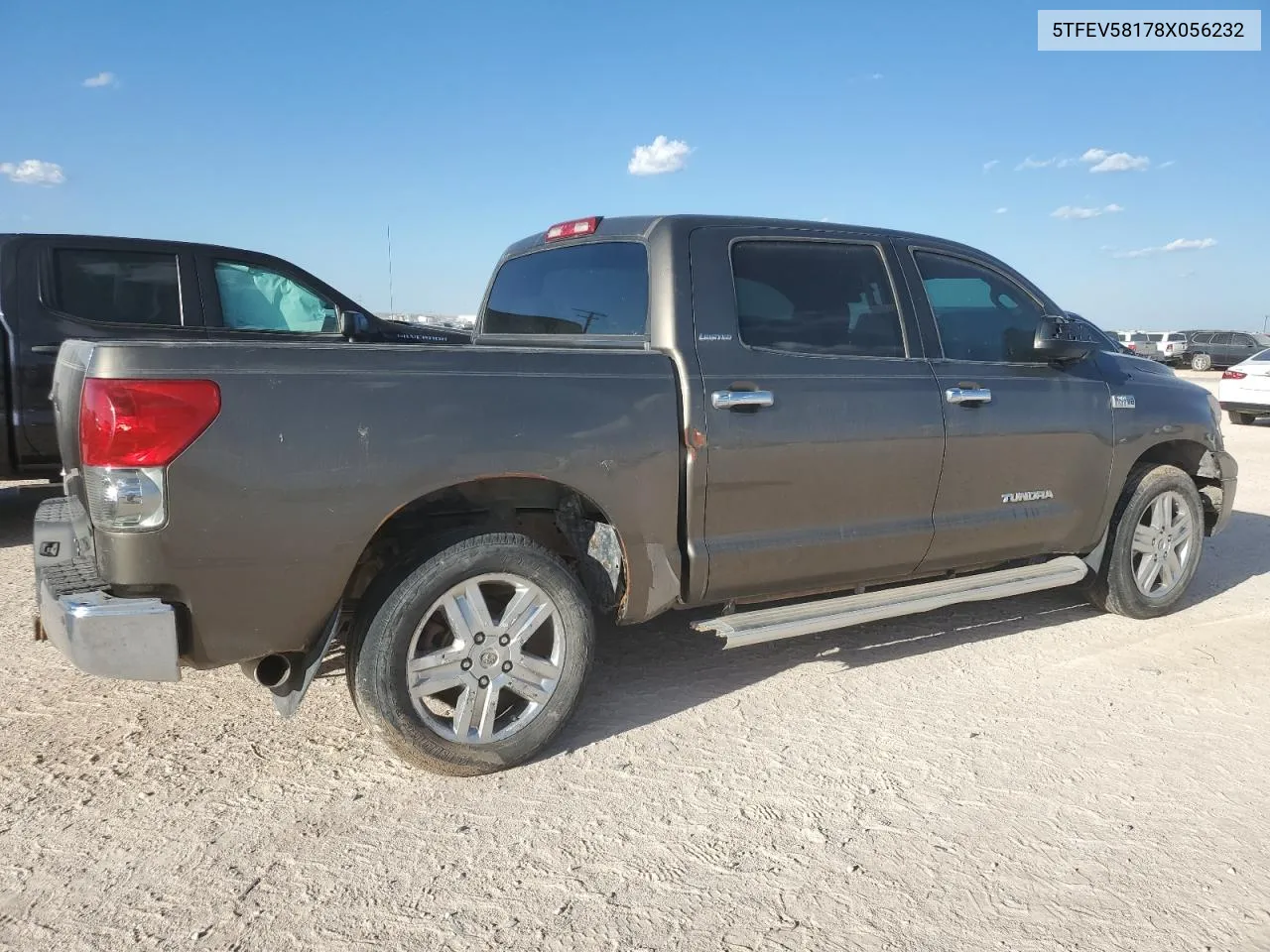 2008 Toyota Tundra Crewmax Limited VIN: 5TFEV58178X056232 Lot: 77366114