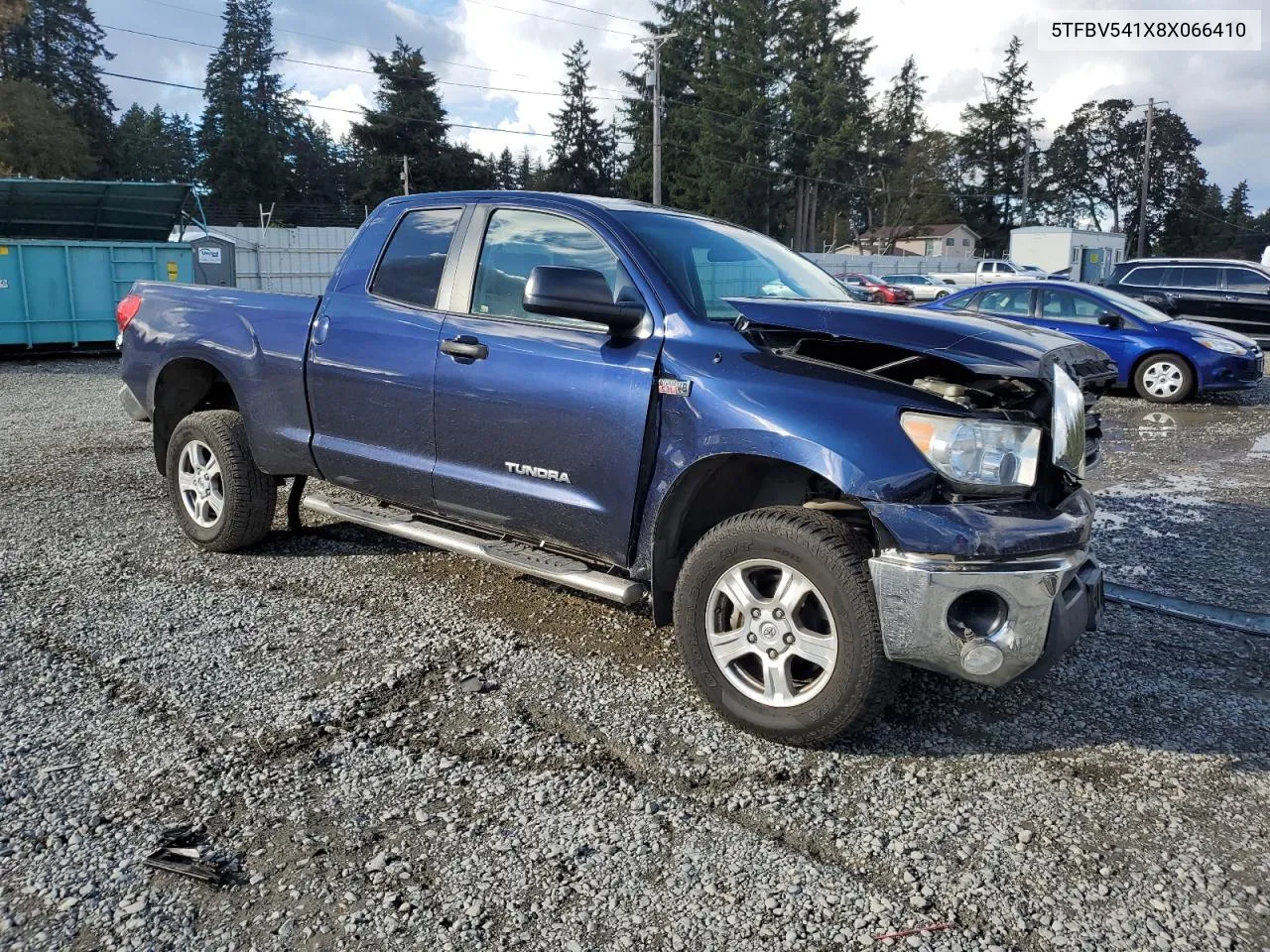 2008 Toyota Tundra Double Cab VIN: 5TFBV541X8X066410 Lot: 77383834