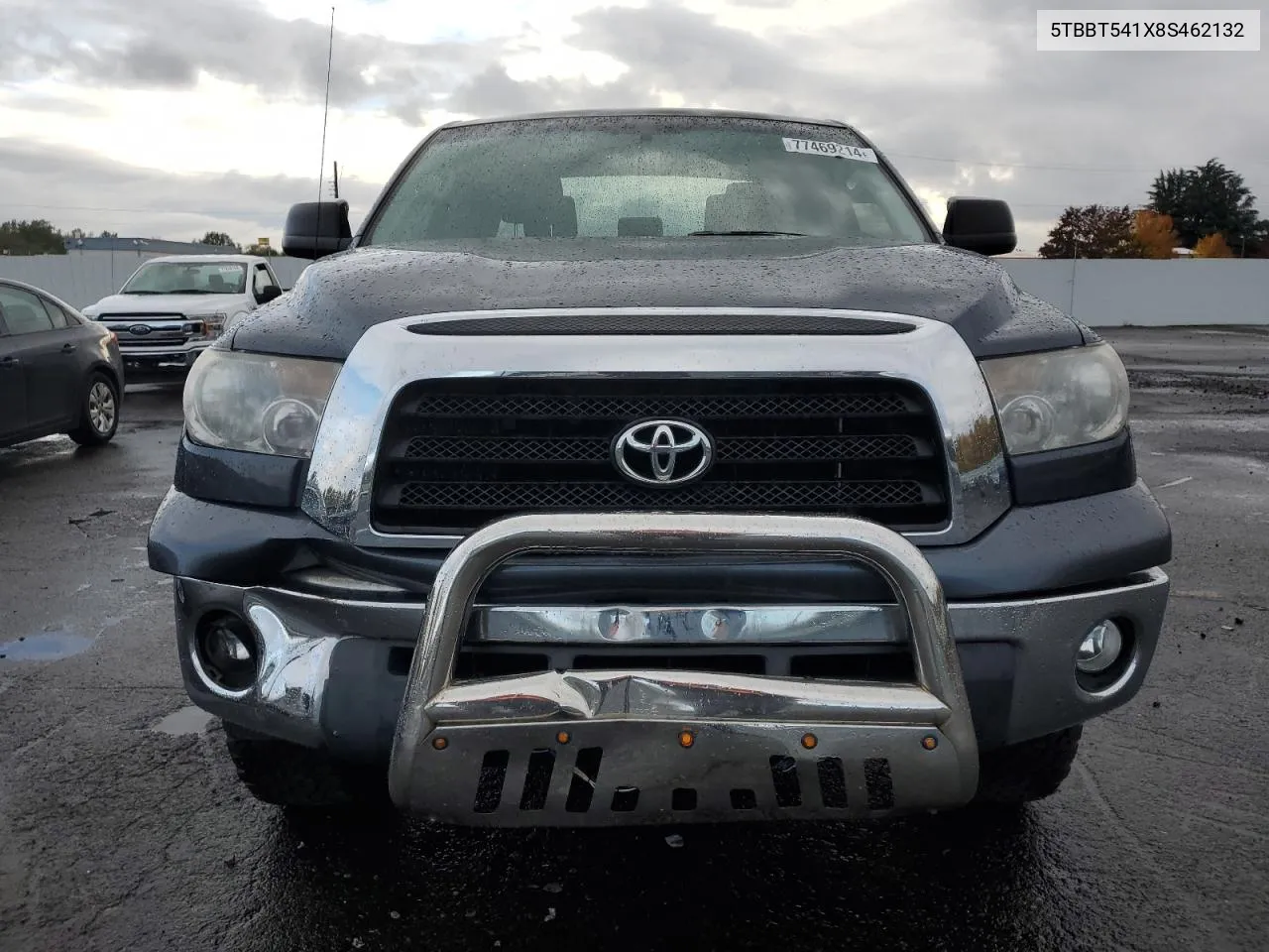 2008 Toyota Tundra Double Cab VIN: 5TBBT541X8S462132 Lot: 77469214