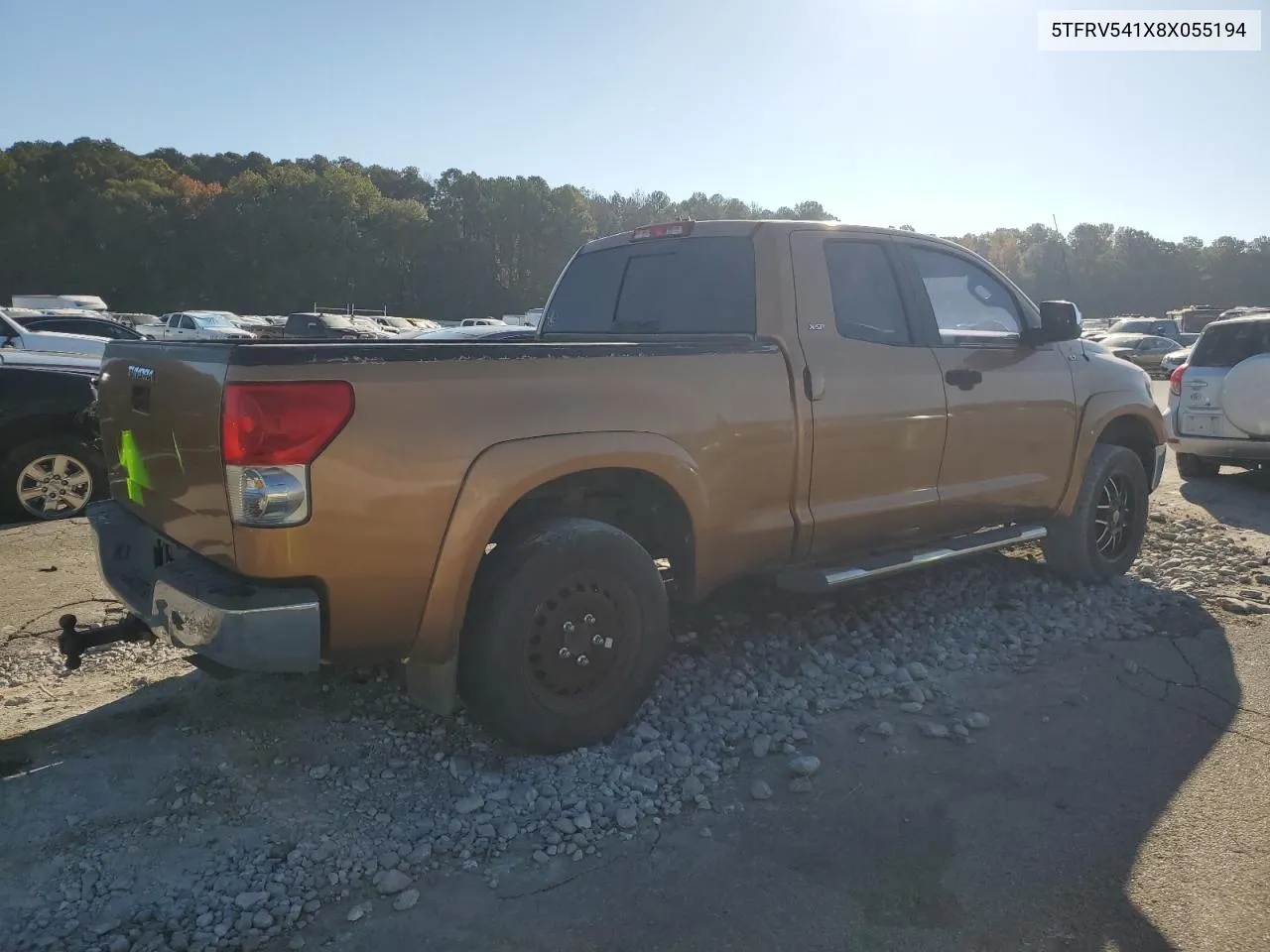 2008 Toyota Tundra Double Cab VIN: 5TFRV541X8X055194 Lot: 77636574