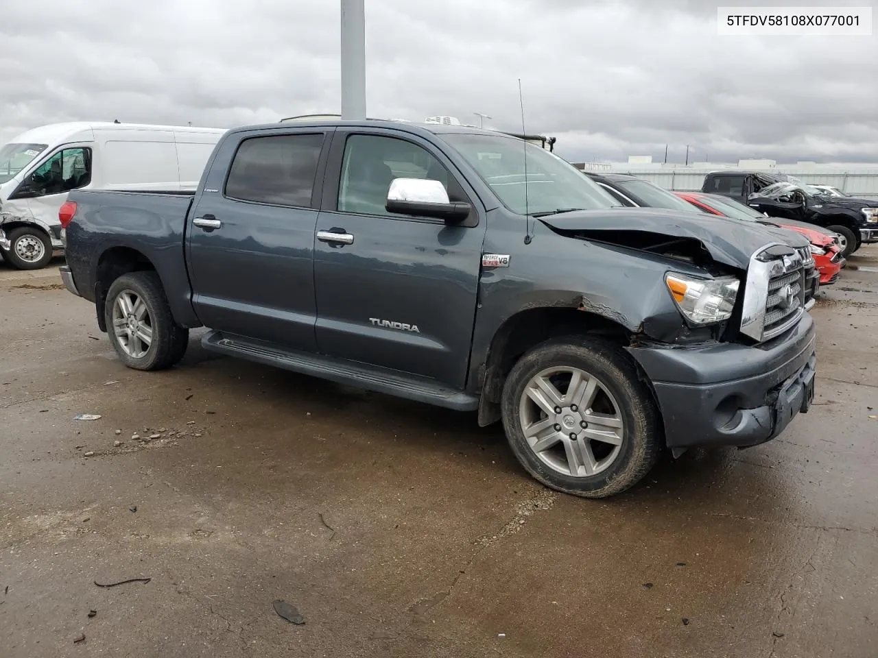 2008 Toyota Tundra Crewmax Limited VIN: 5TFDV58108X077001 Lot: 77638774