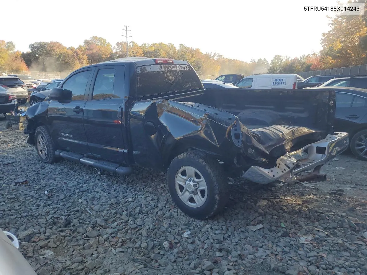 2008 Toyota Tundra Double Cab VIN: 5TFRU54188X014243 Lot: 78062854