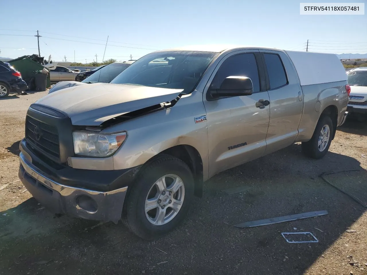 2008 Toyota Tundra Double Cab VIN: 5TFRV54118X057481 Lot: 78952984