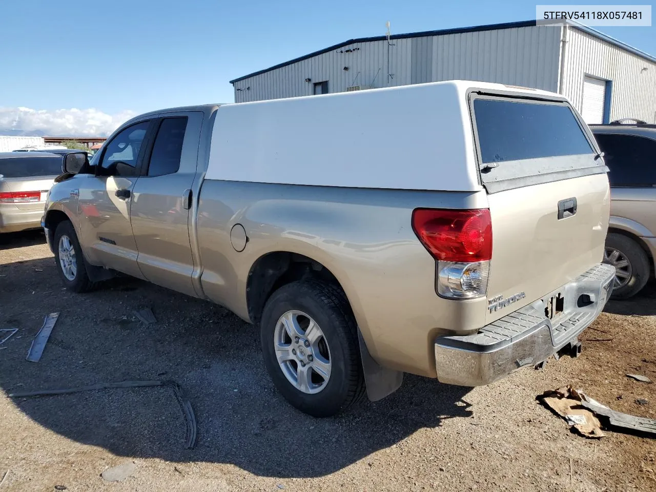 2008 Toyota Tundra Double Cab VIN: 5TFRV54118X057481 Lot: 78952984