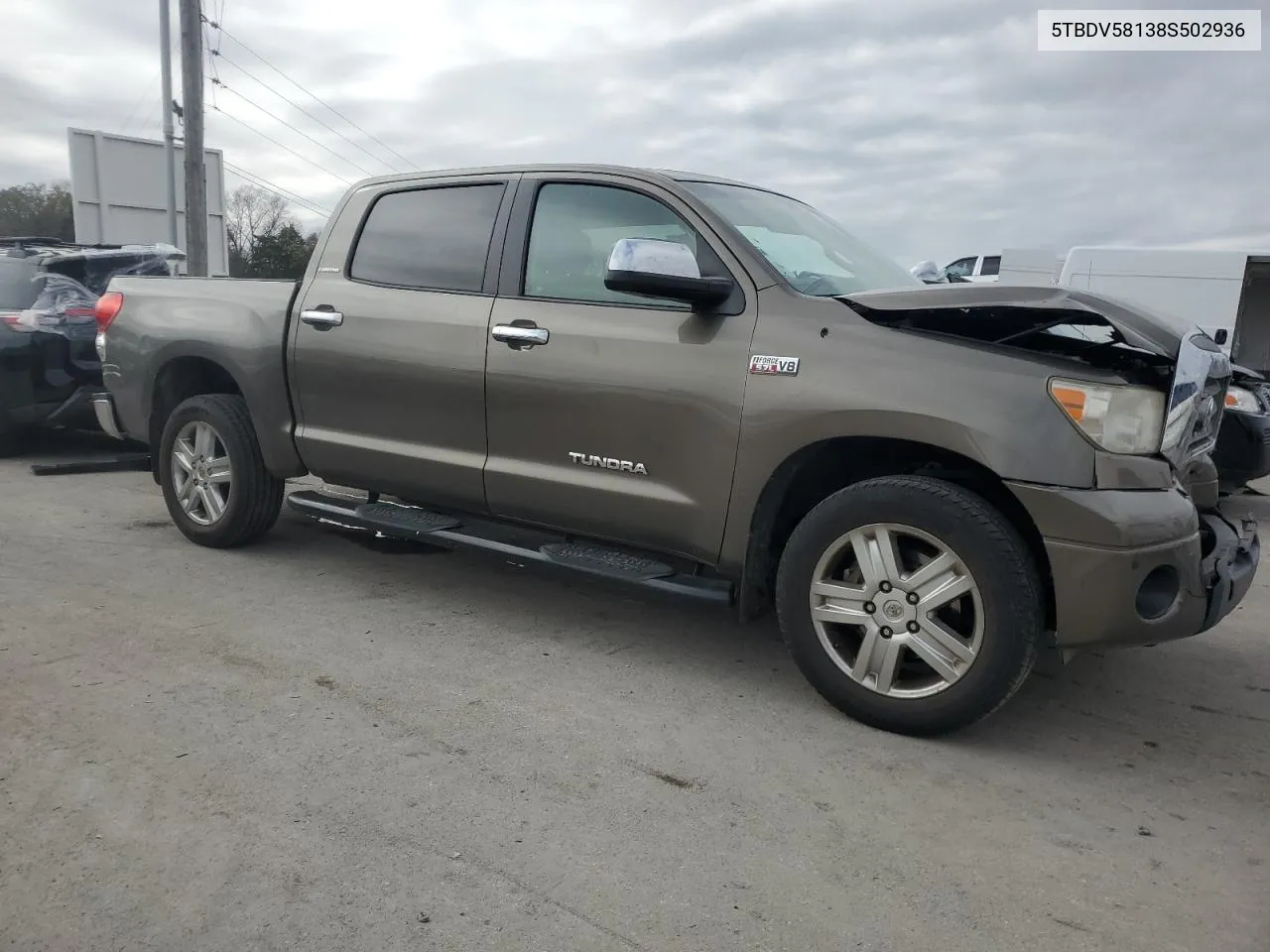 2008 Toyota Tundra Crewmax Limited VIN: 5TBDV58138S502936 Lot: 79070974