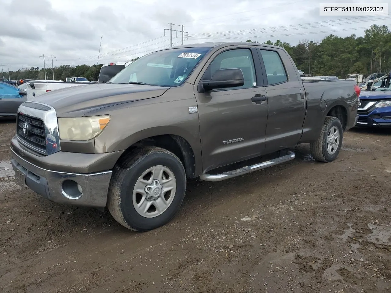 2008 Toyota Tundra Double Cab VIN: 5TFRT54118X022302 Lot: 79213754