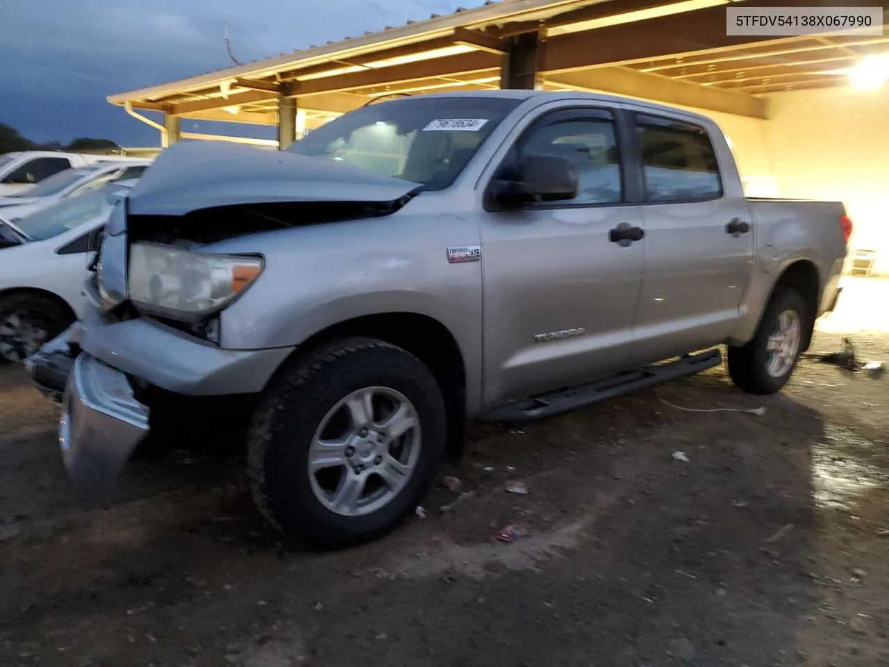 2008 Toyota Tundra Crewmax VIN: 5TFDV54138X067990 Lot: 79618634