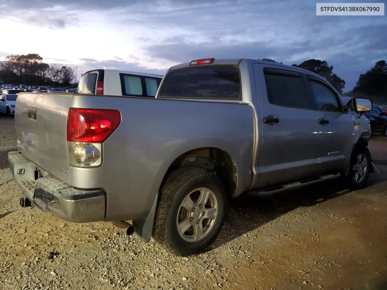 2008 Toyota Tundra Crewmax VIN: 5TFDV54138X067990 Lot: 79618634