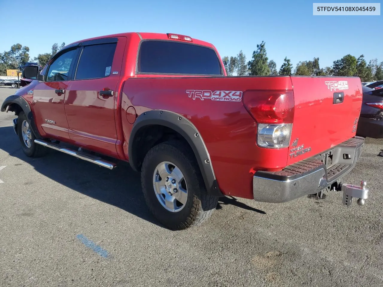 2008 Toyota Tundra Crewmax VIN: 5TFDV54108X045459 Lot: 79955924