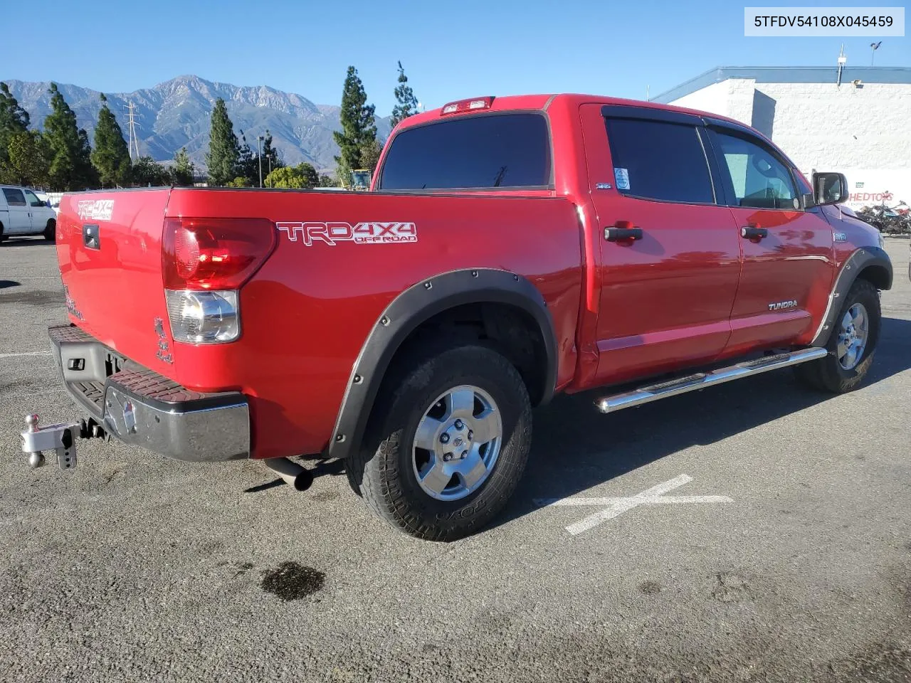 2008 Toyota Tundra Crewmax VIN: 5TFDV54108X045459 Lot: 79955924