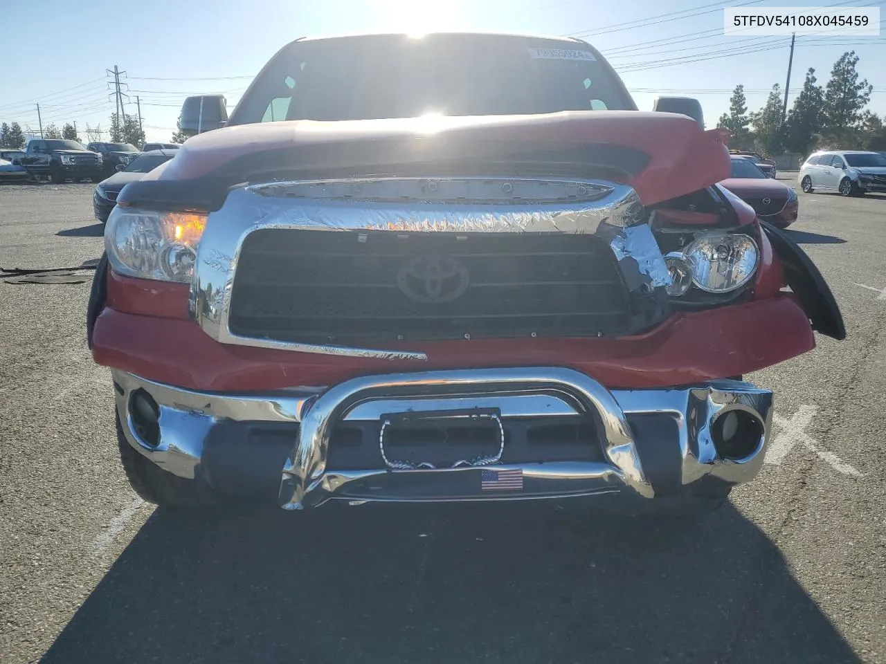 2008 Toyota Tundra Crewmax VIN: 5TFDV54108X045459 Lot: 79955924