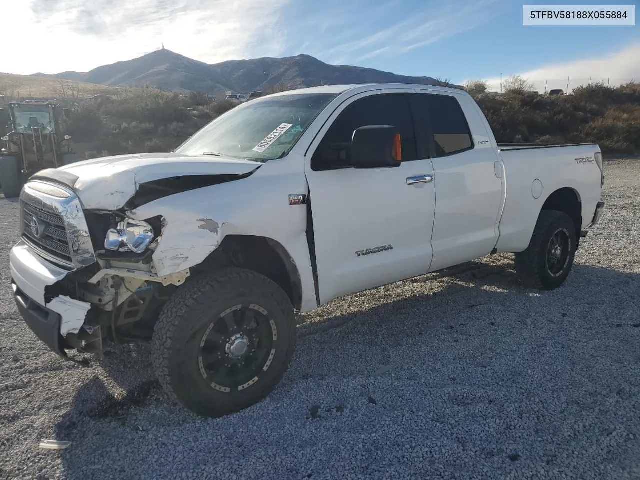 2008 Toyota Tundra Double Cab Limited VIN: 5TFBV58188X055884 Lot: 80581114