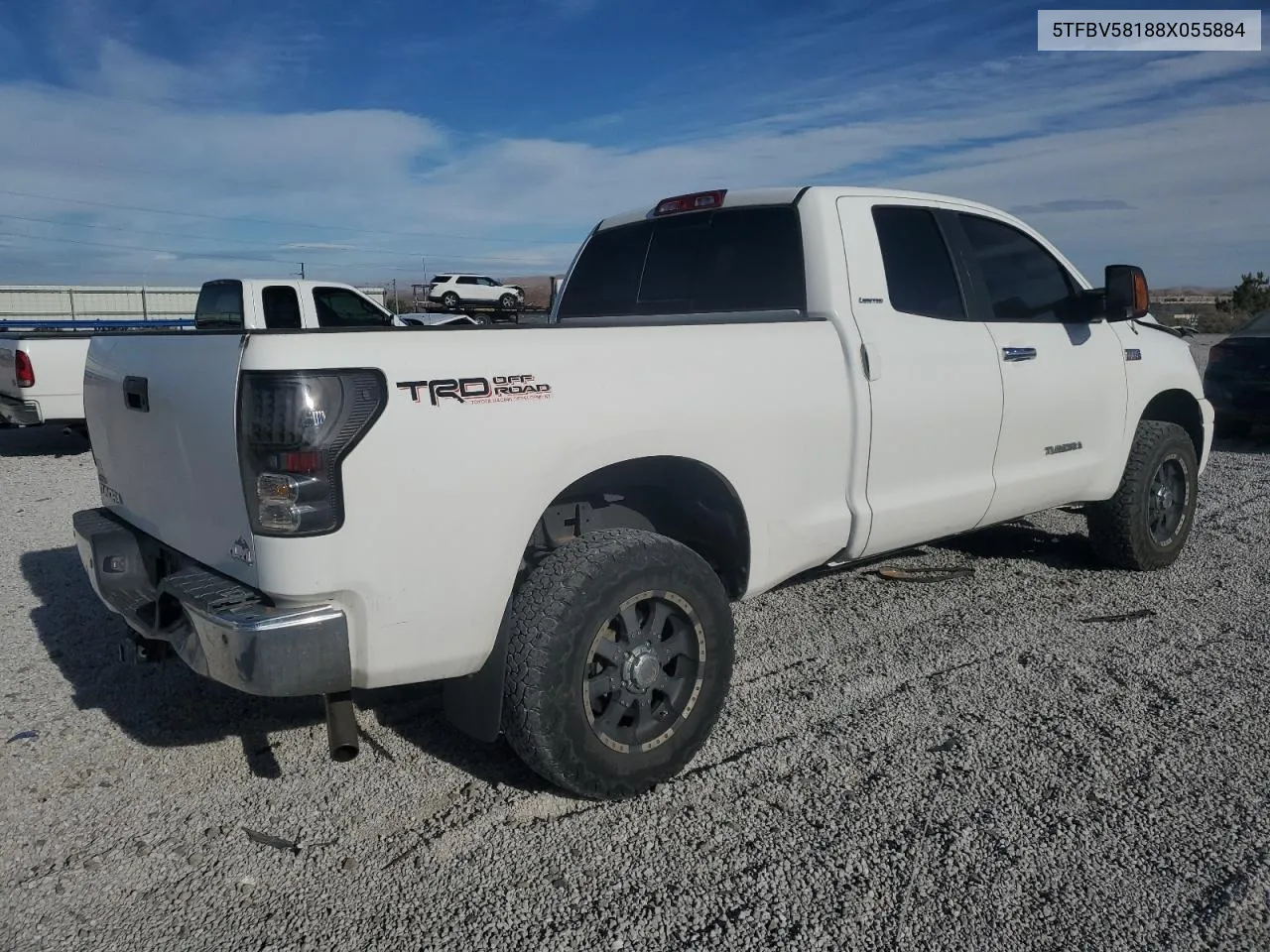 2008 Toyota Tundra Double Cab Limited VIN: 5TFBV58188X055884 Lot: 80581114