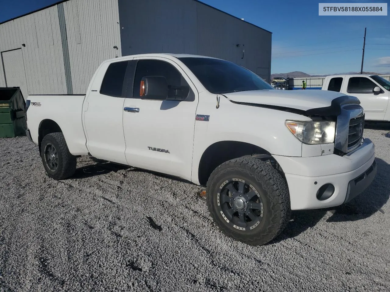 2008 Toyota Tundra Double Cab Limited VIN: 5TFBV58188X055884 Lot: 80581114