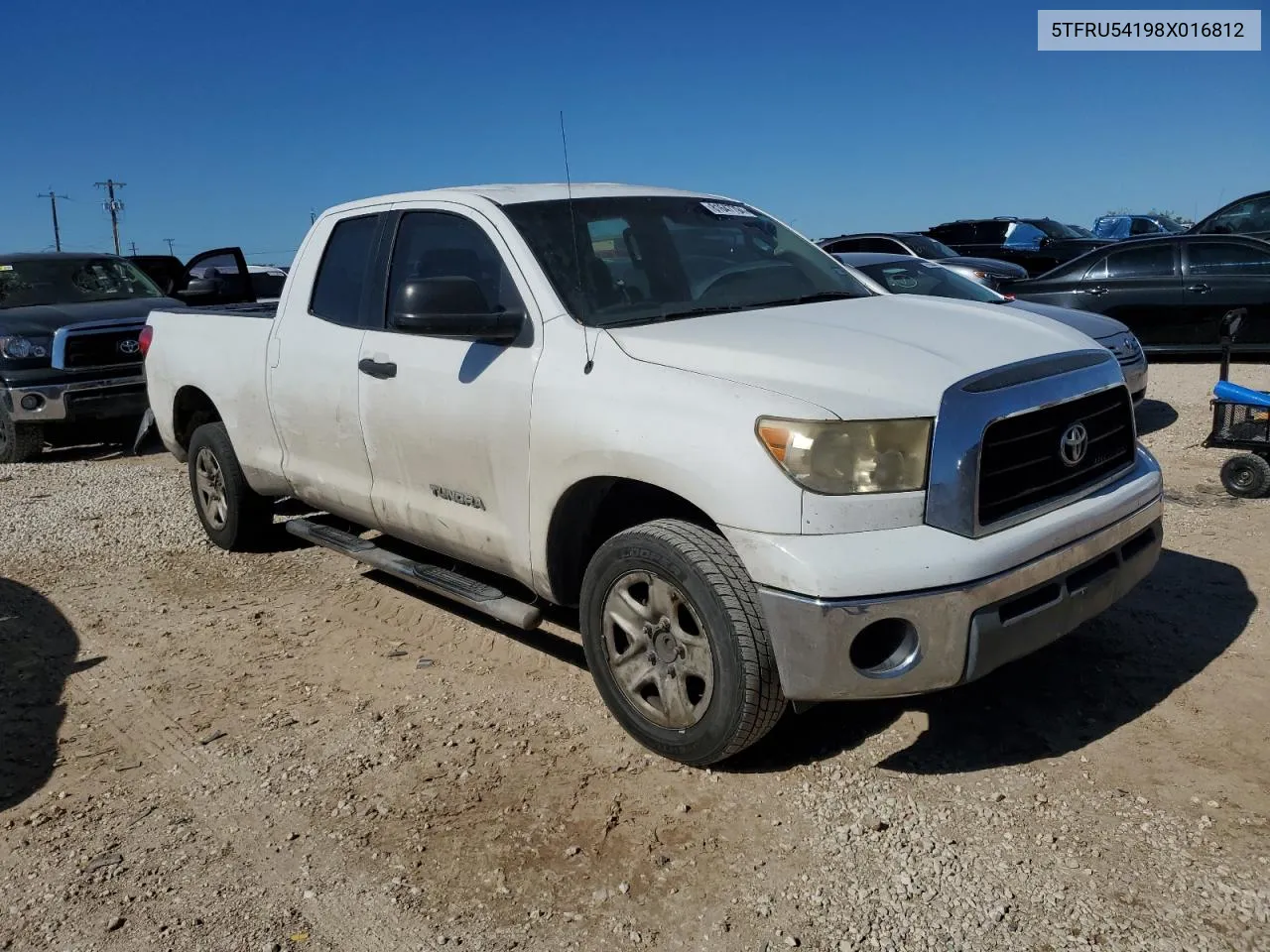 2008 Toyota Tundra Double Cab VIN: 5TFRU54198X016812 Lot: 81647794