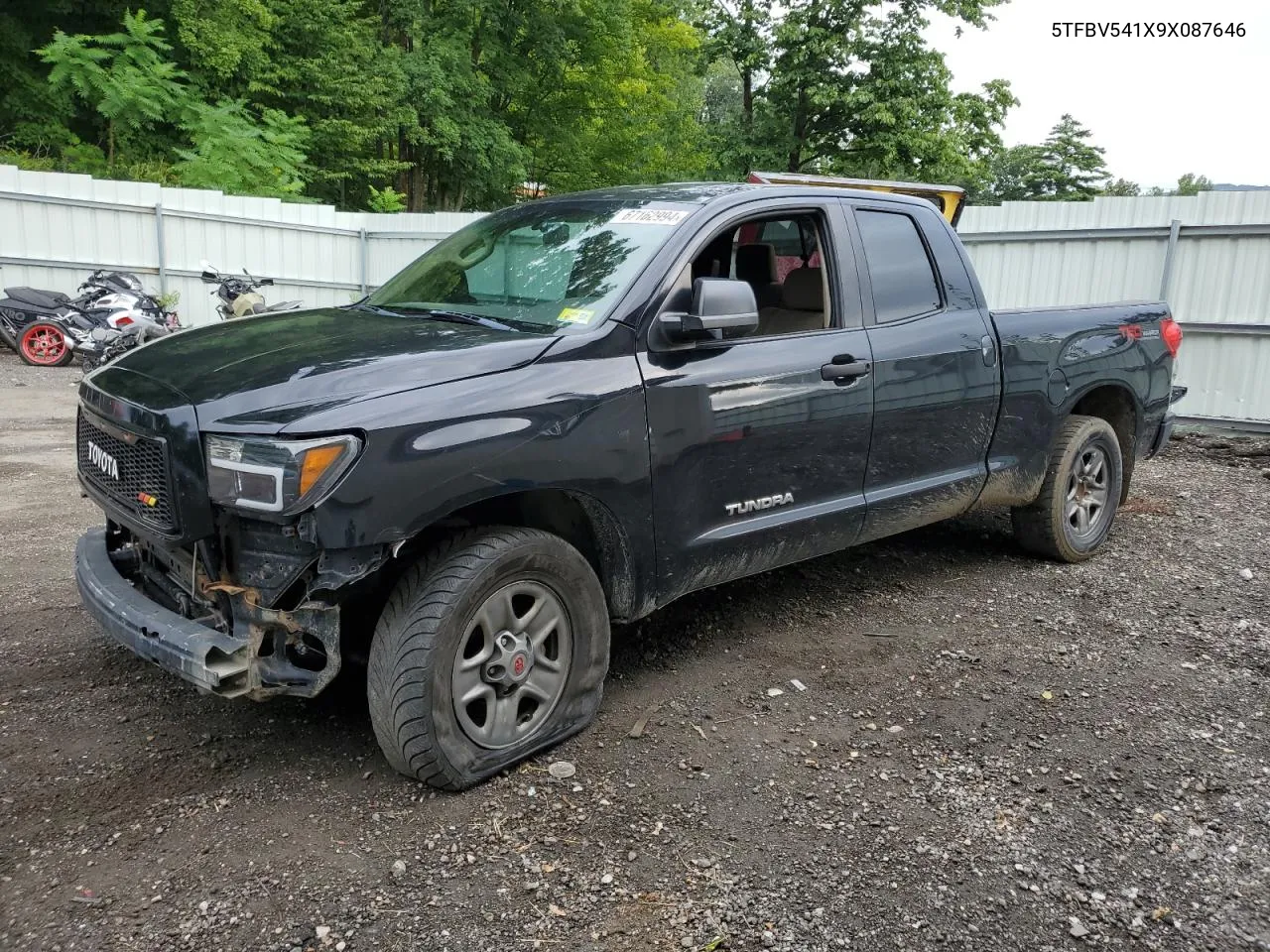 2009 Toyota Tundra Double Cab VIN: 5TFBV541X9X087646 Lot: 67162994