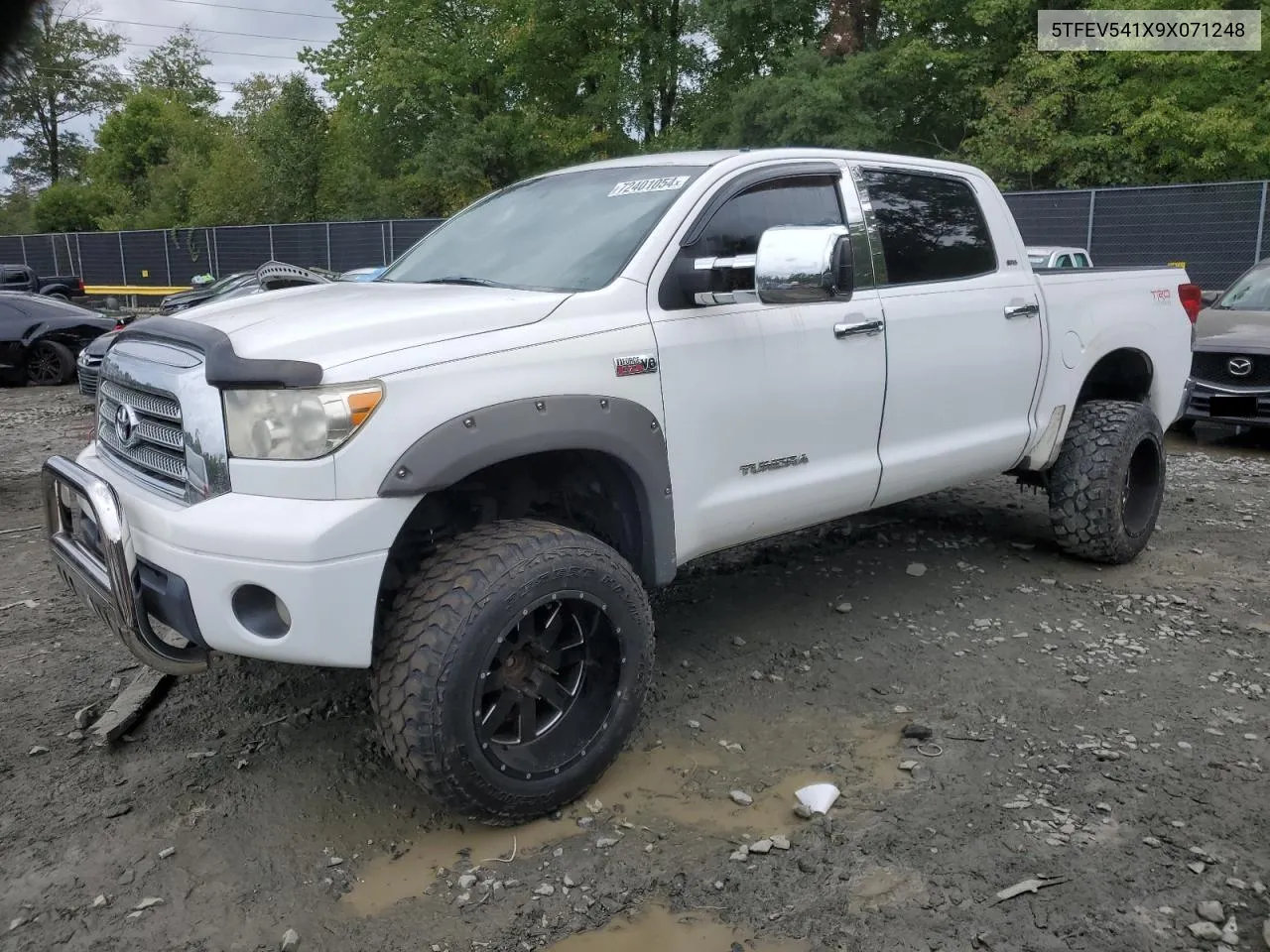 2009 Toyota Tundra Crewmax VIN: 5TFEV541X9X071248 Lot: 72401054