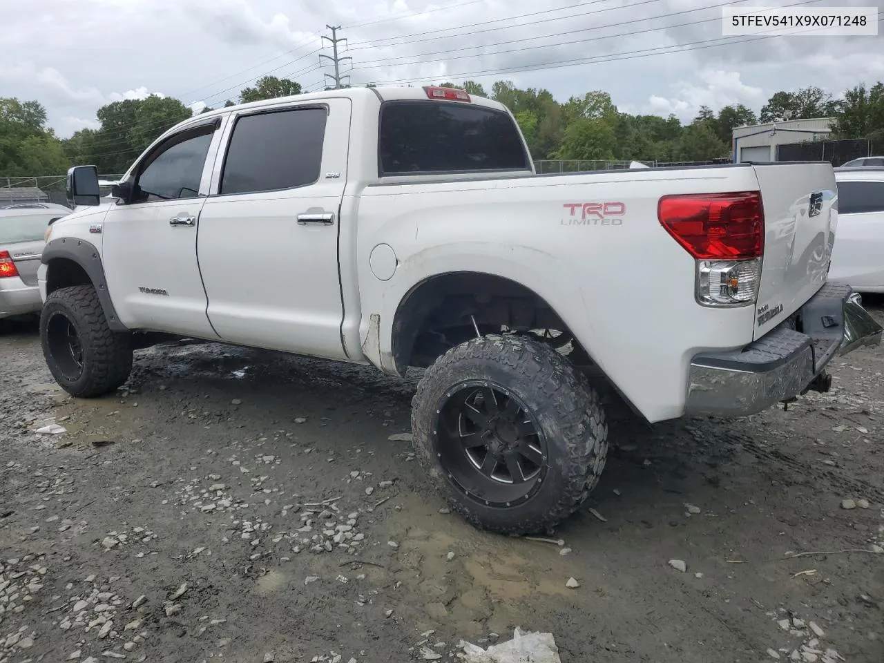 2009 Toyota Tundra Crewmax VIN: 5TFEV541X9X071248 Lot: 72401054