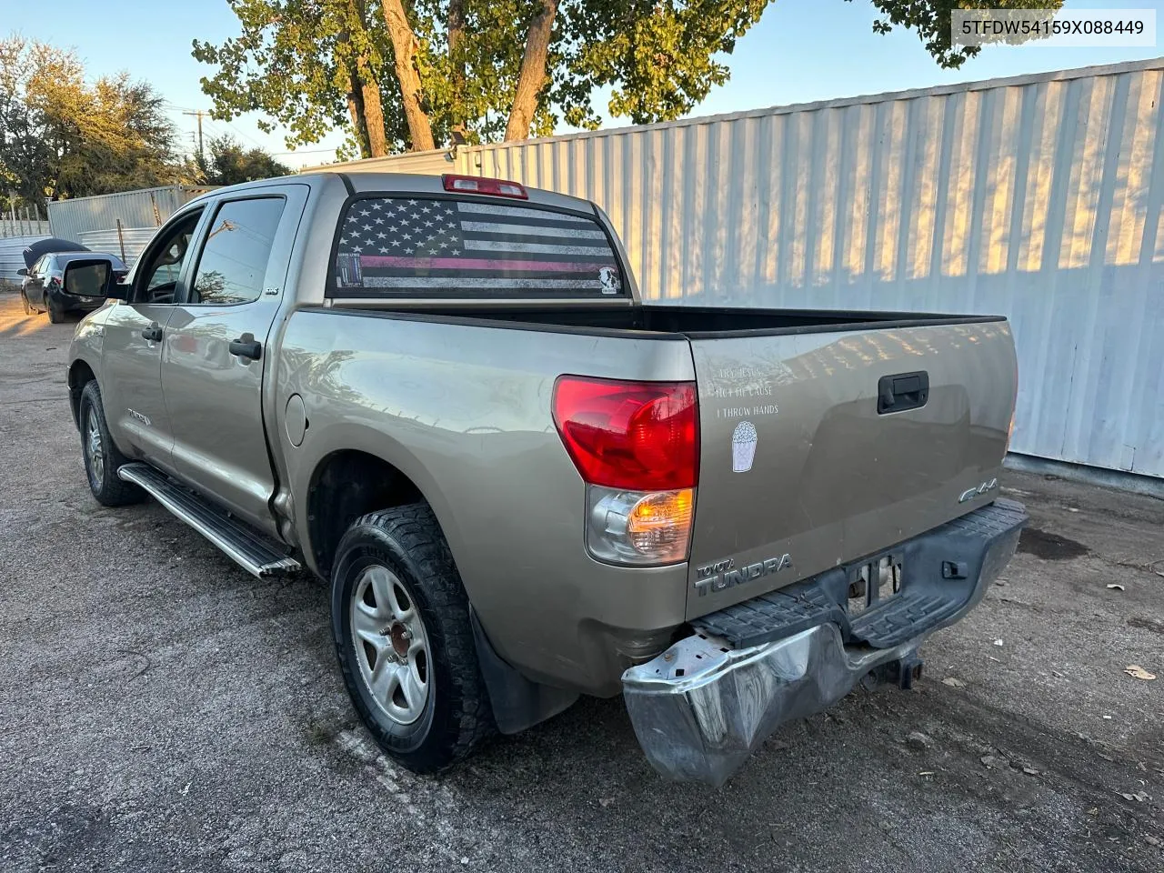 2009 Toyota Tundra Crewmax VIN: 5TFDW54159X088449 Lot: 81203304