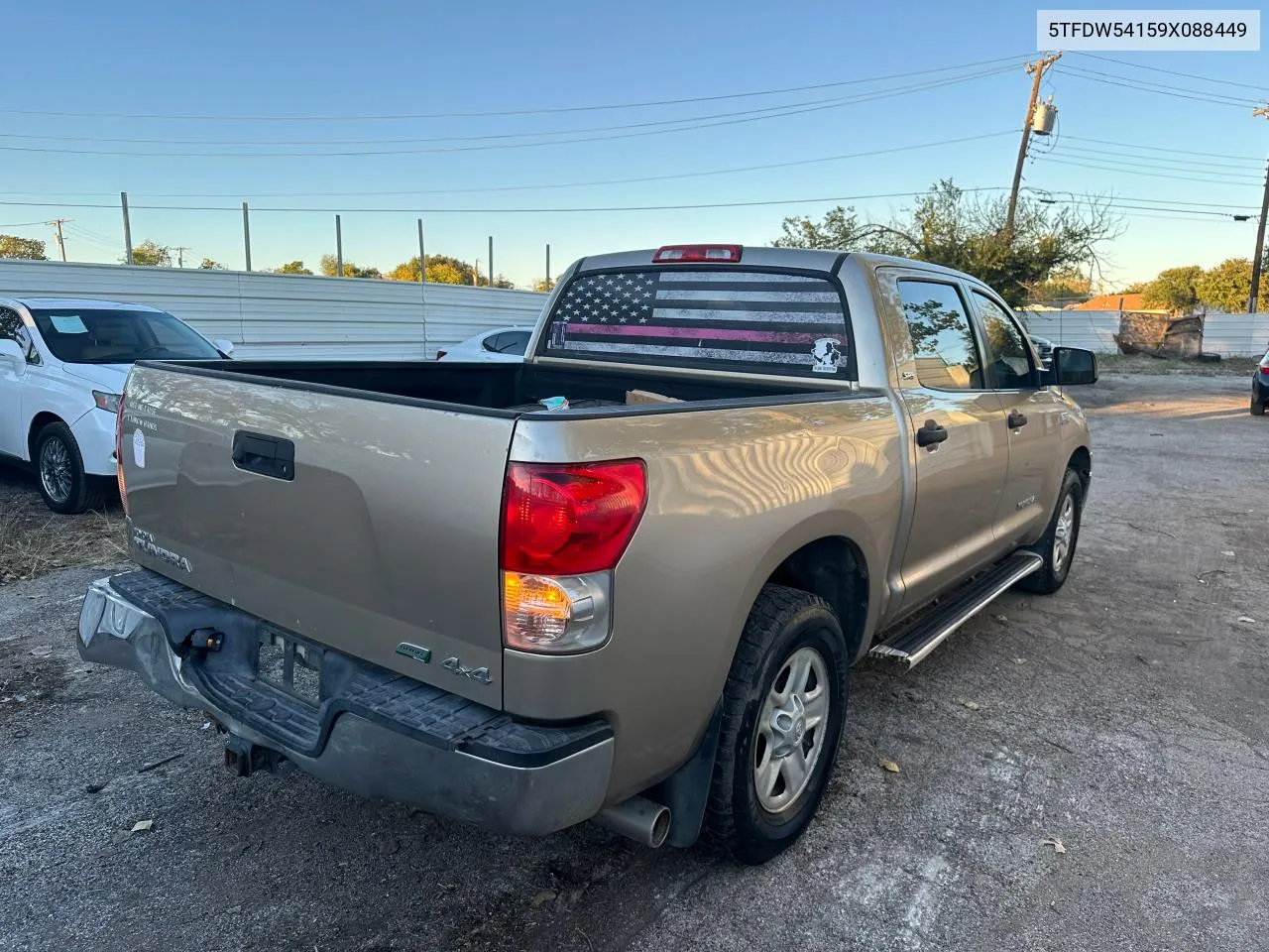 2009 Toyota Tundra Crewmax VIN: 5TFDW54159X088449 Lot: 81203304