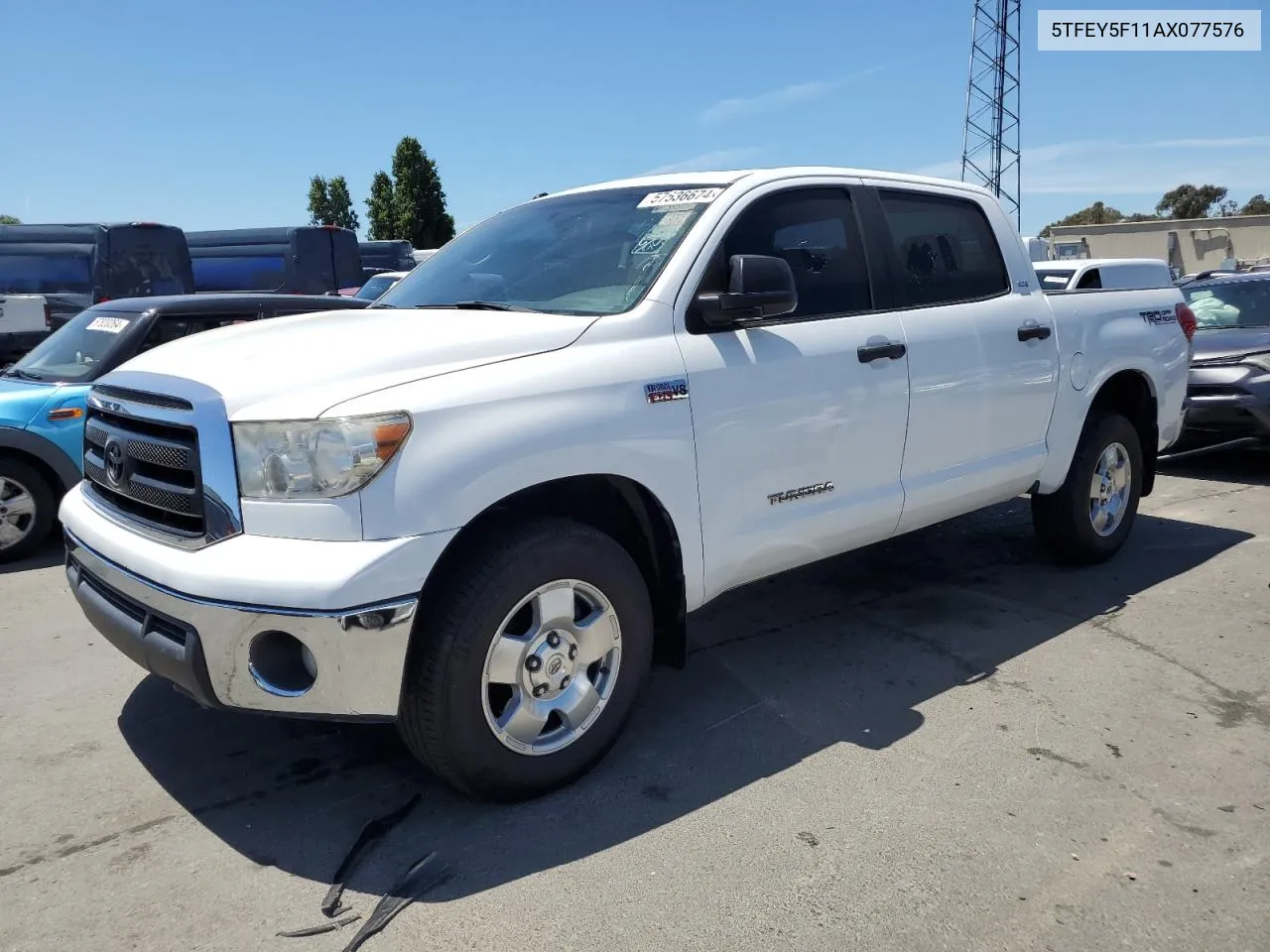 2010 Toyota Tundra Crewmax Sr5 VIN: 5TFEY5F11AX077576 Lot: 57536674