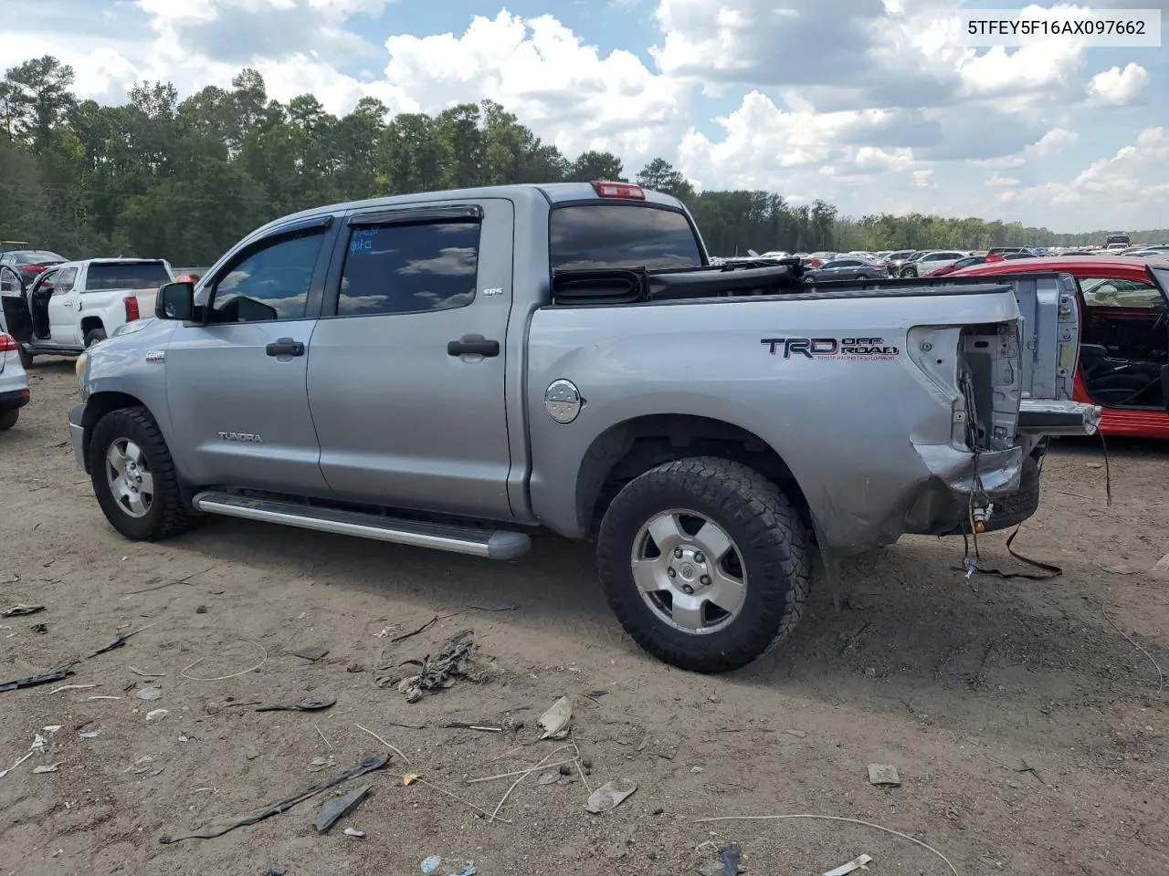 2010 Toyota Tundra Crewmax Sr5 VIN: 5TFEY5F16AX097662 Lot: 68927864