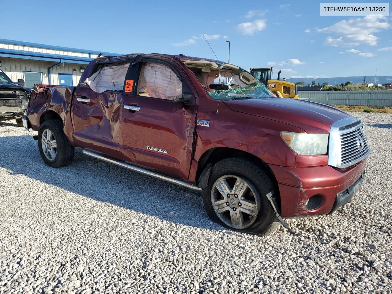 2010 Toyota Tundra Crewmax Limited VIN: 5TFHW5F16AX113250 Lot: 69619084