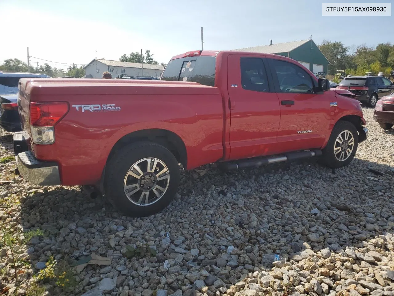 2010 Toyota Tundra Double Cab Sr5 VIN: 5TFUY5F15AX098930 Lot: 70977934