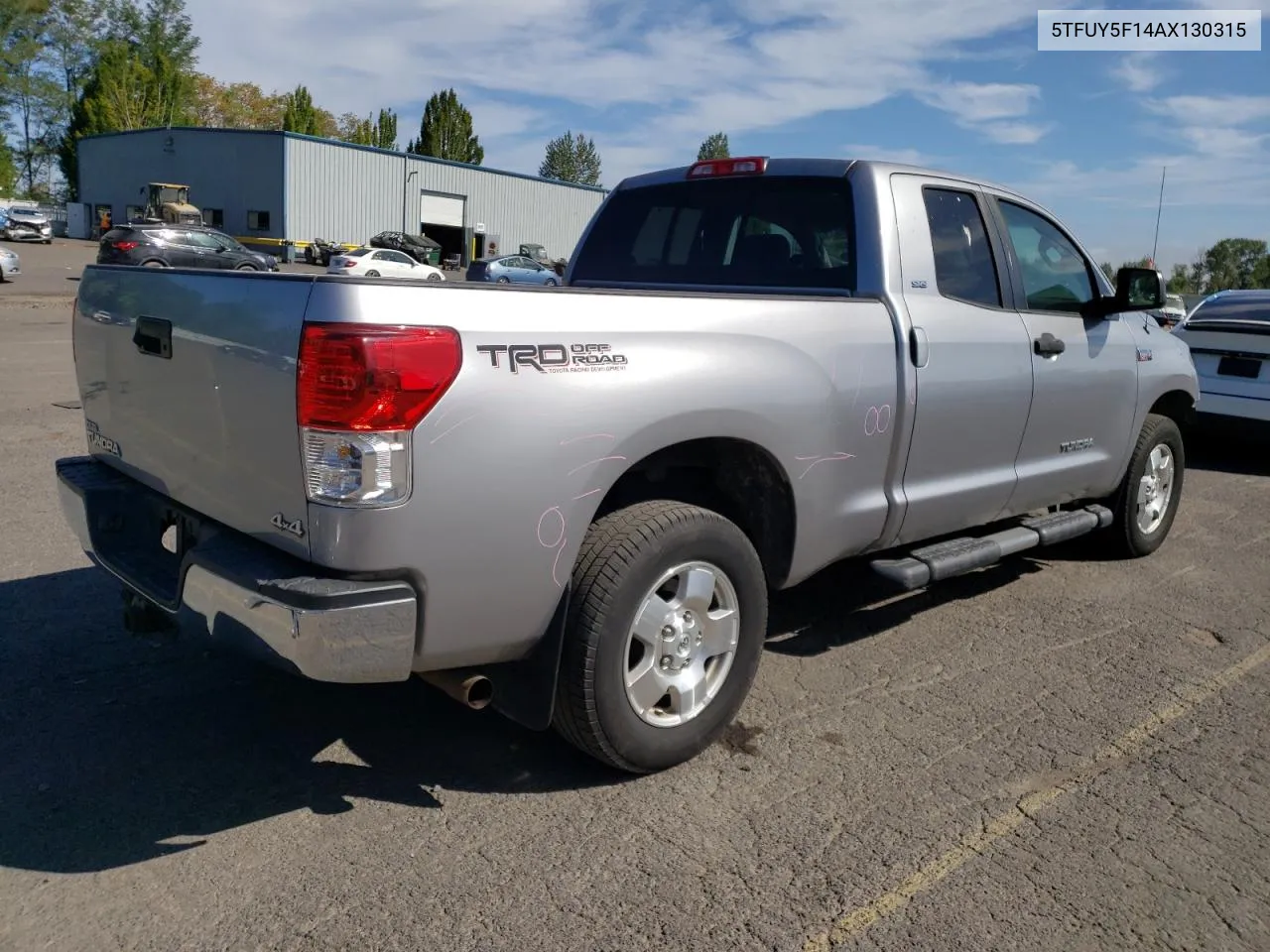 2010 Toyota Tundra Double Cab Sr5 VIN: 5TFUY5F14AX130315 Lot: 71095094