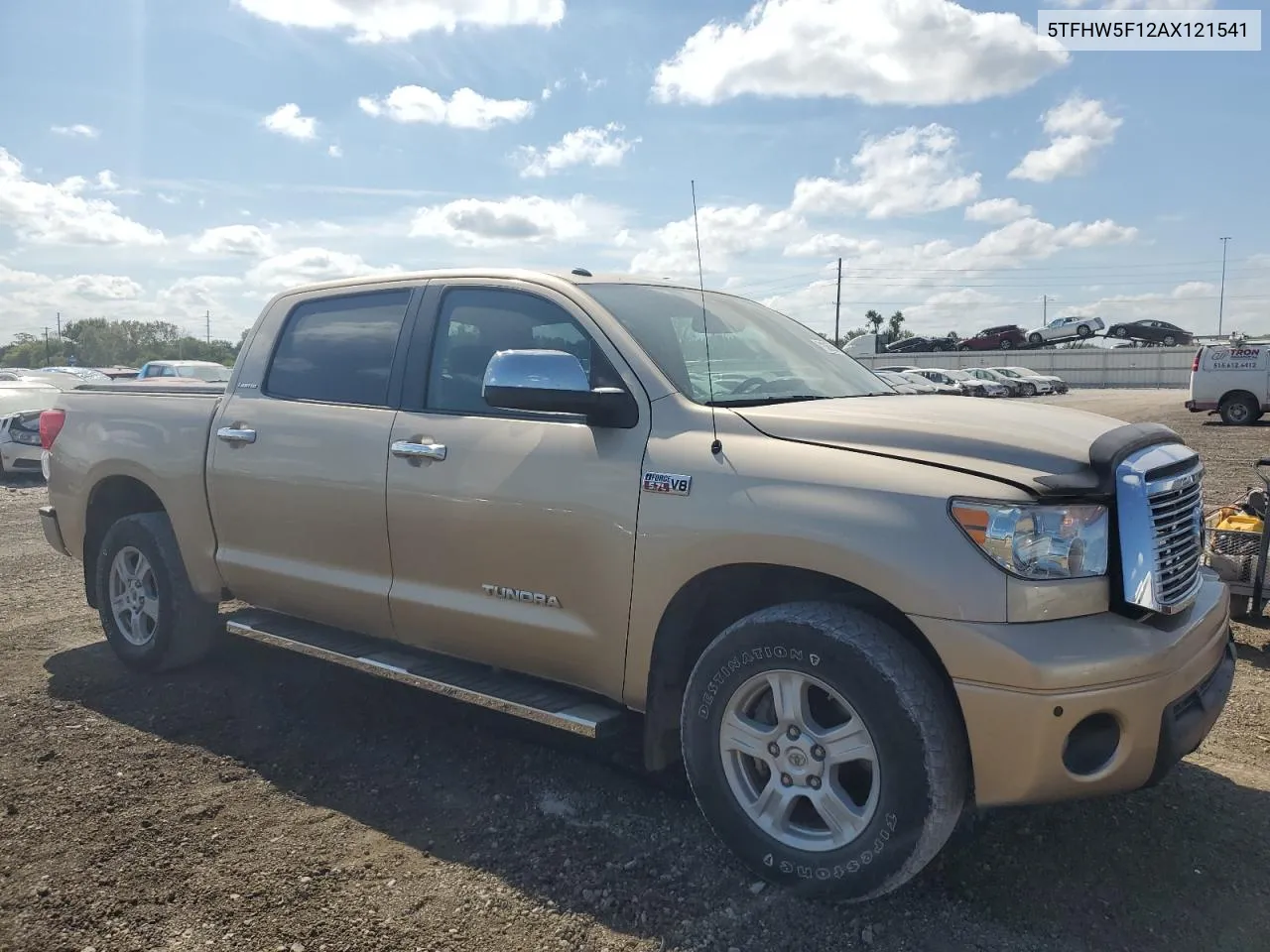 2010 Toyota Tundra Crewmax Limited VIN: 5TFHW5F12AX121541 Lot: 71365584