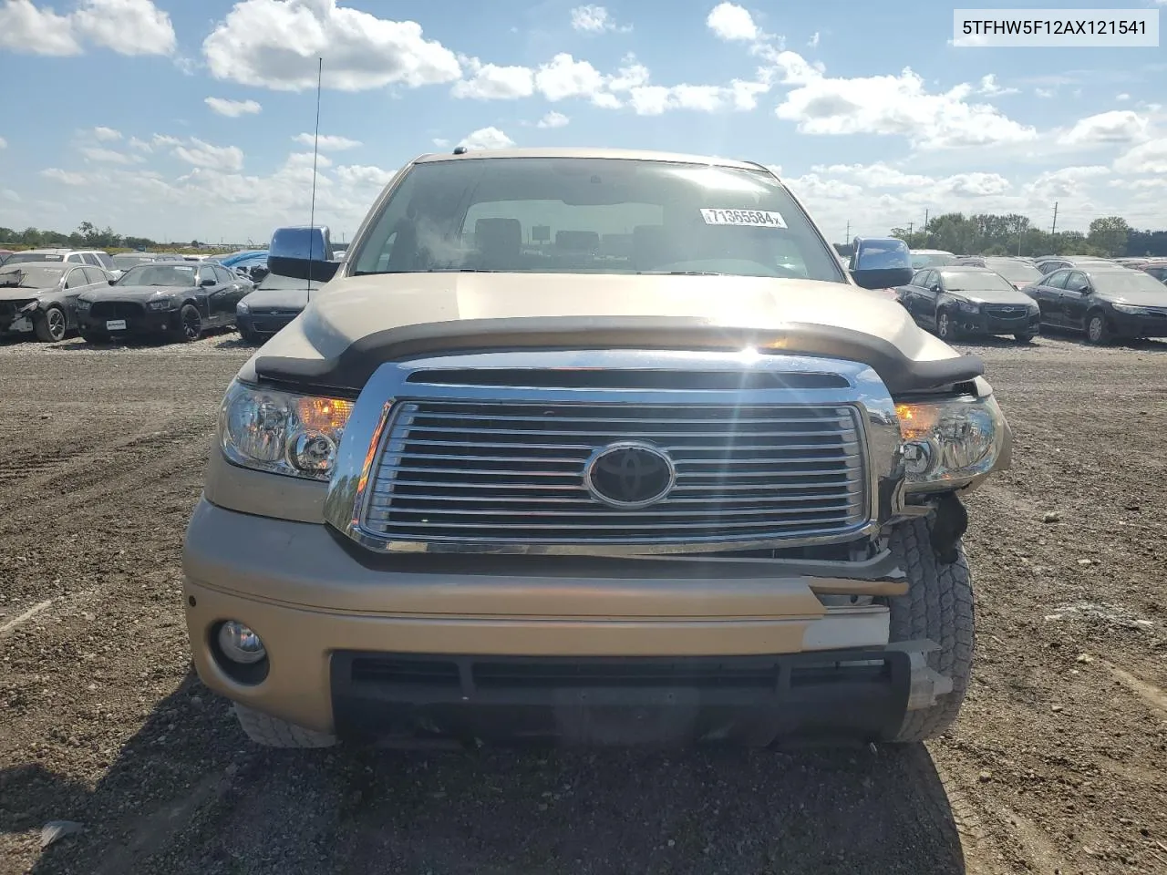 2010 Toyota Tundra Crewmax Limited VIN: 5TFHW5F12AX121541 Lot: 71365584