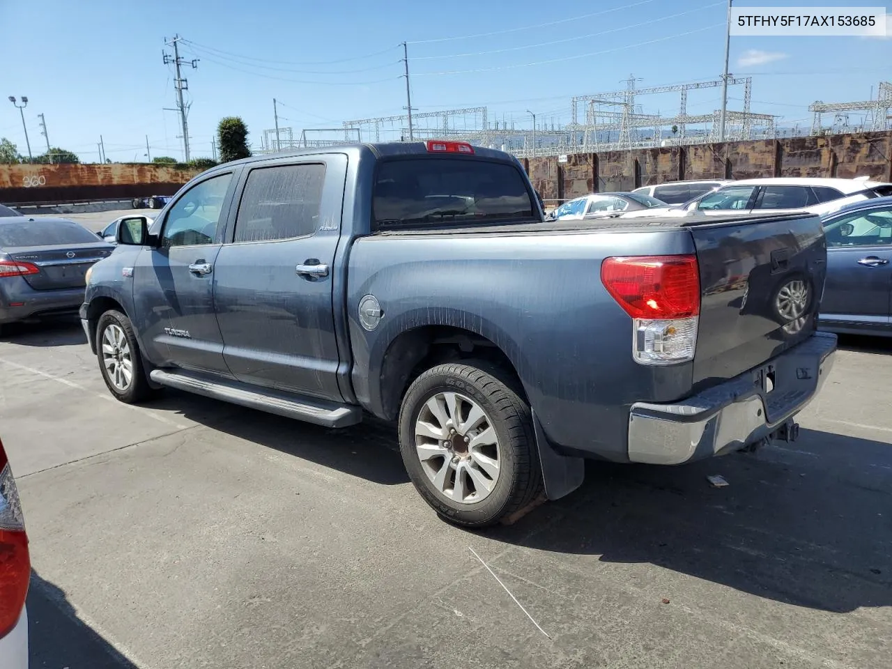 2010 Toyota Tundra Crewmax Limited VIN: 5TFHY5F17AX153685 Lot: 71497794