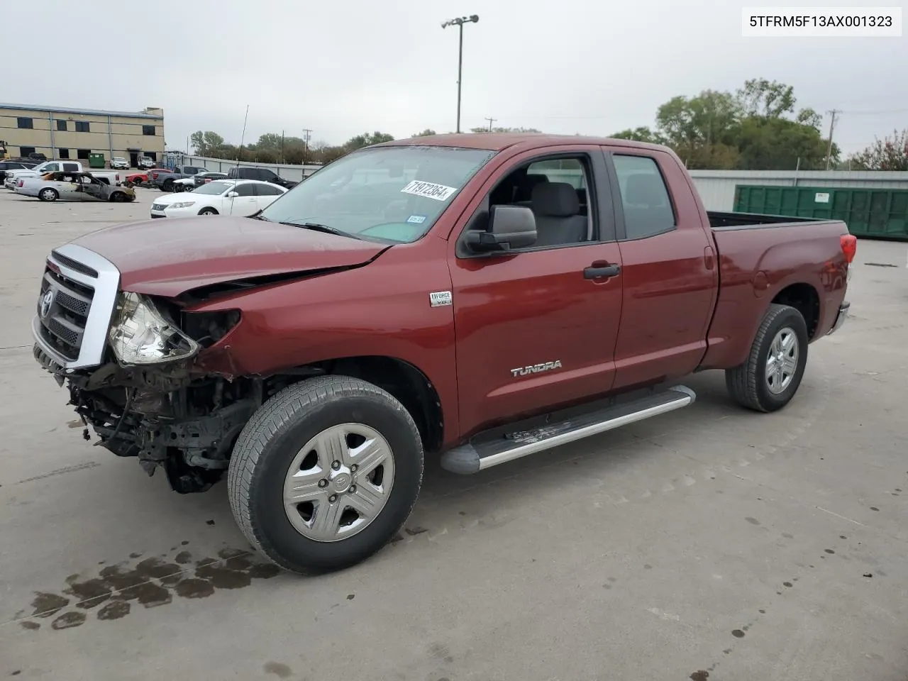 2010 Toyota Tundra Double Cab Sr5 VIN: 5TFRM5F13AX001323 Lot: 71972364