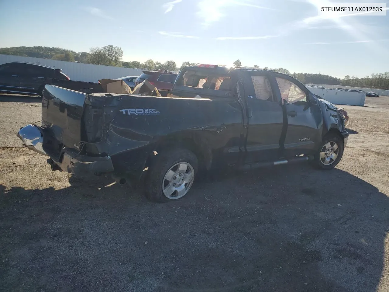 2010 Toyota Tundra Double Cab Sr5 VIN: 5TFUM5F11AX012539 Lot: 74018884