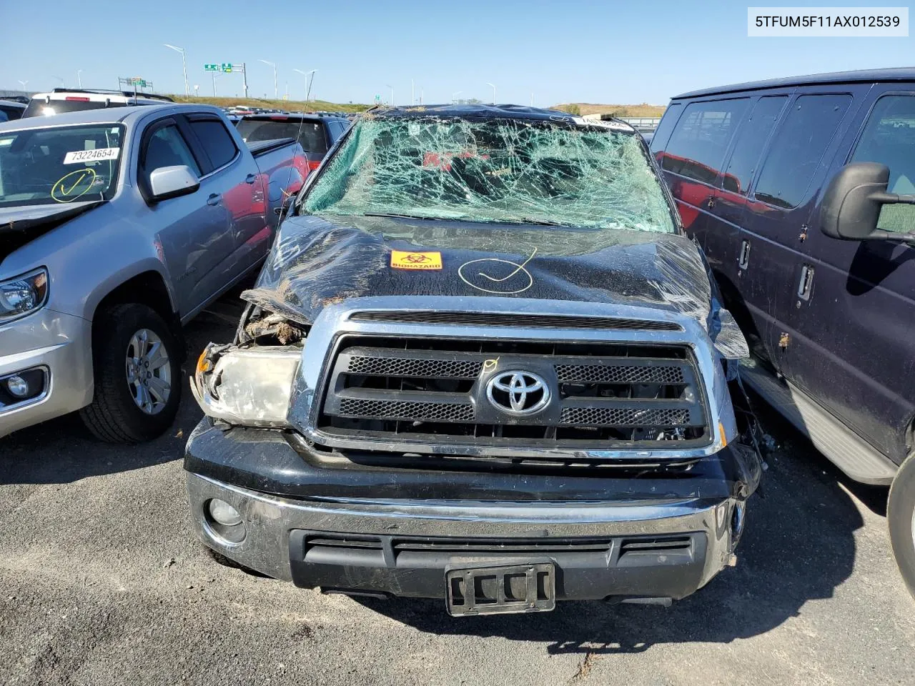 2010 Toyota Tundra Double Cab Sr5 VIN: 5TFUM5F11AX012539 Lot: 74018884