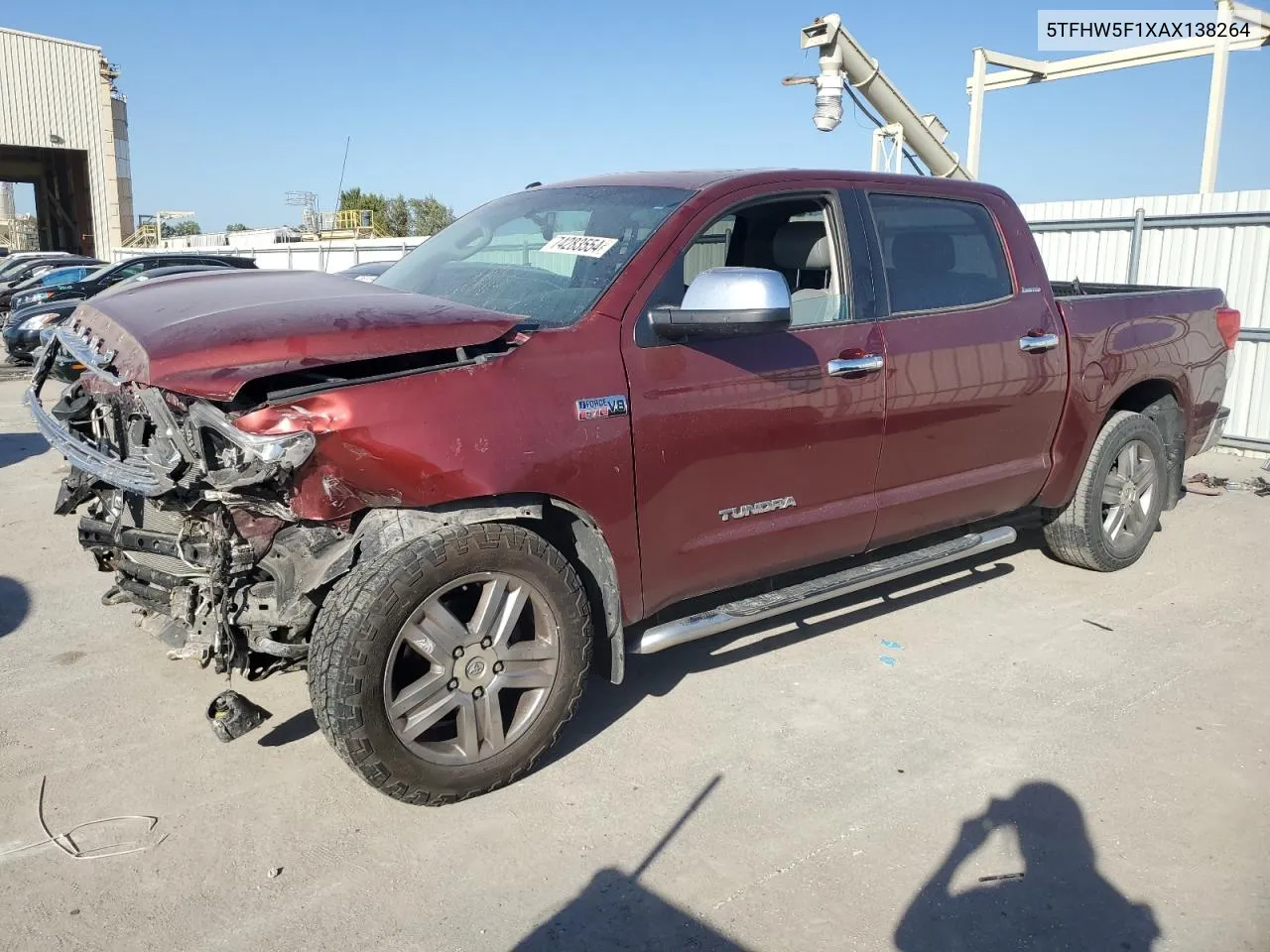 2010 Toyota Tundra Crewmax Limited VIN: 5TFHW5F1XAX138264 Lot: 74283554