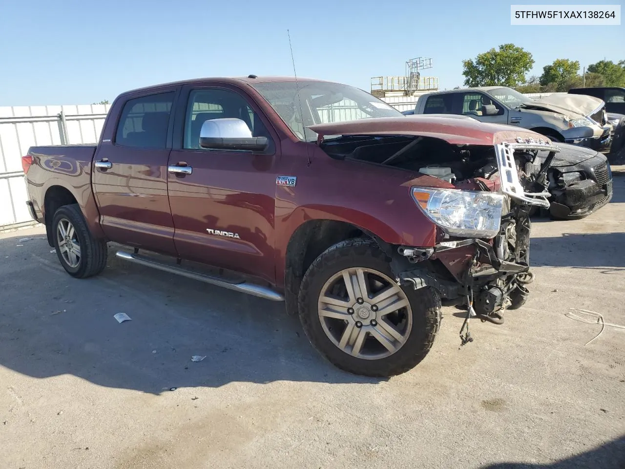 2010 Toyota Tundra Crewmax Limited VIN: 5TFHW5F1XAX138264 Lot: 74283554