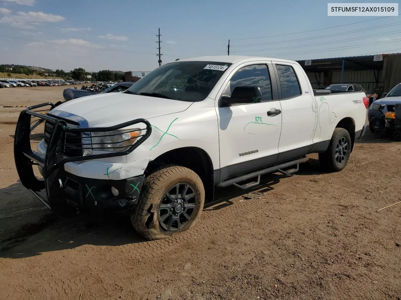 2010 Toyota Tundra Double Cab Sr5 VIN: 5TFUM5F12AX015109 Lot: 74515124