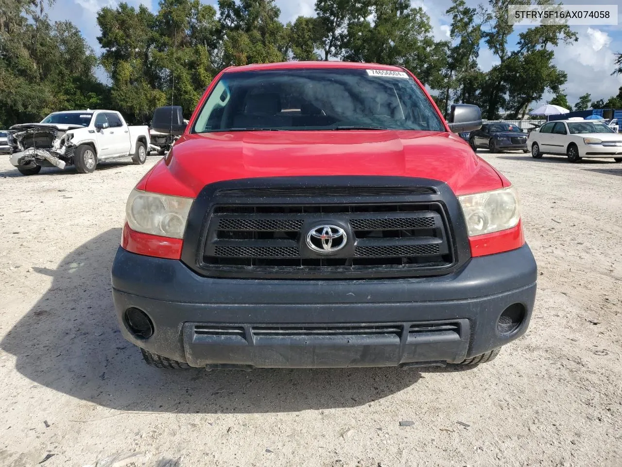 2010 Toyota Tundra Double Cab Sr5 VIN: 5TFRY5F16AX074058 Lot: 74656604