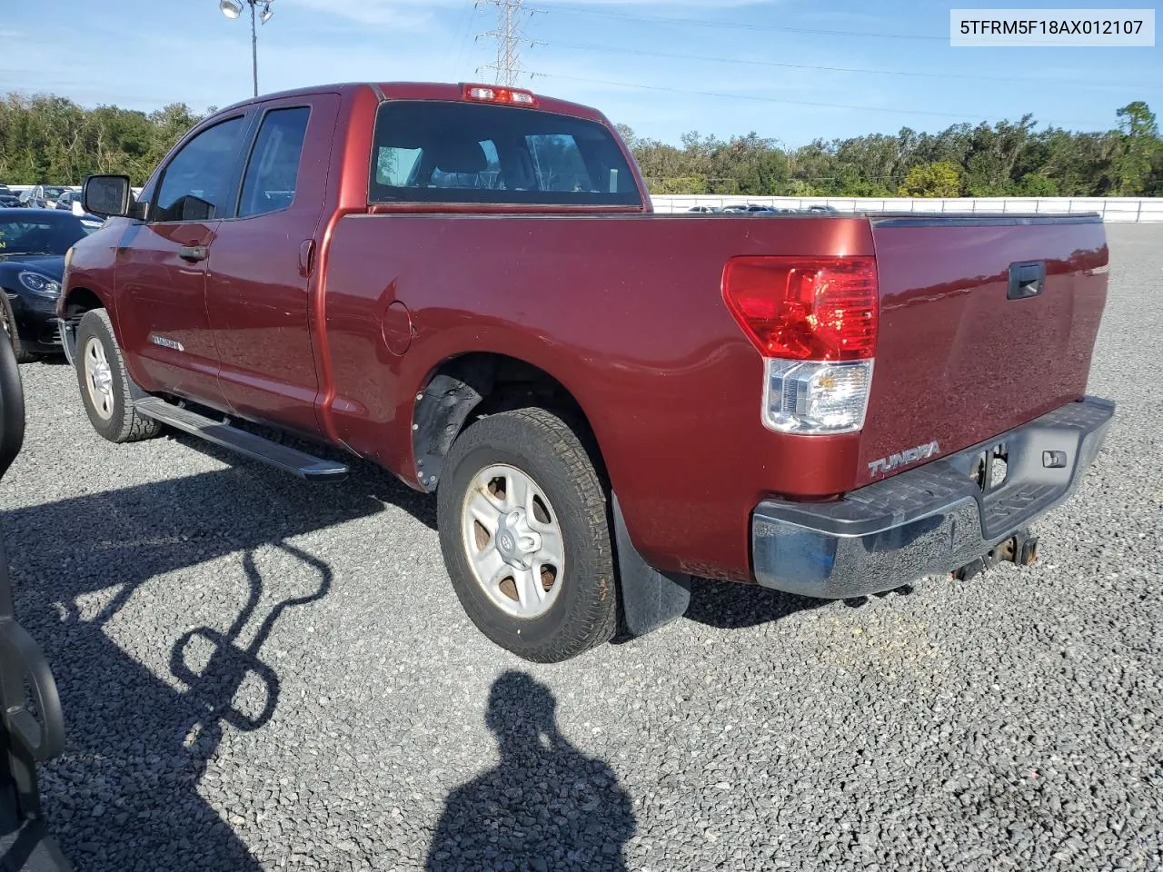 2010 Toyota Tundra Double Cab Sr5 VIN: 5TFRM5F18AX012107 Lot: 74882074