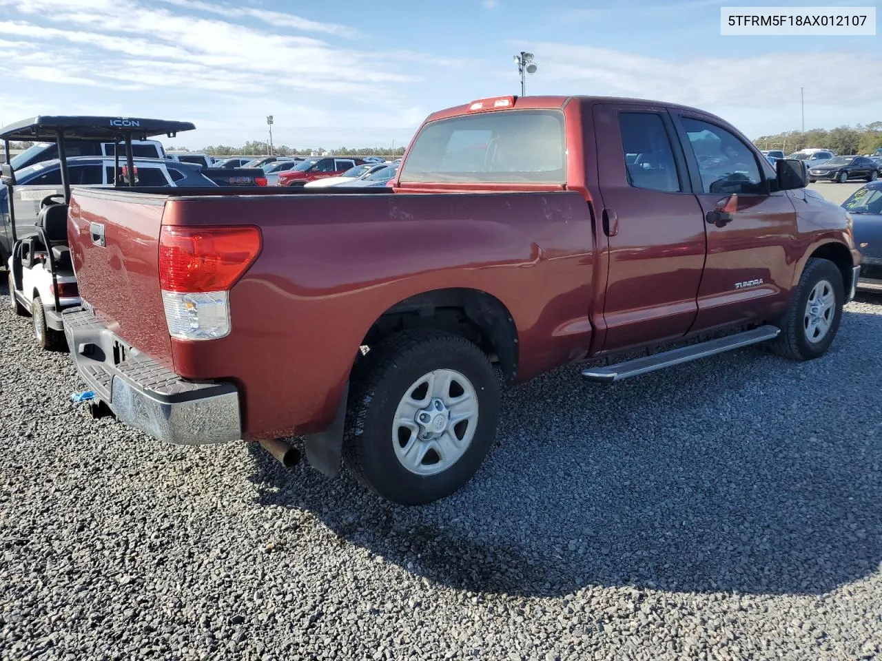 2010 Toyota Tundra Double Cab Sr5 VIN: 5TFRM5F18AX012107 Lot: 74882074