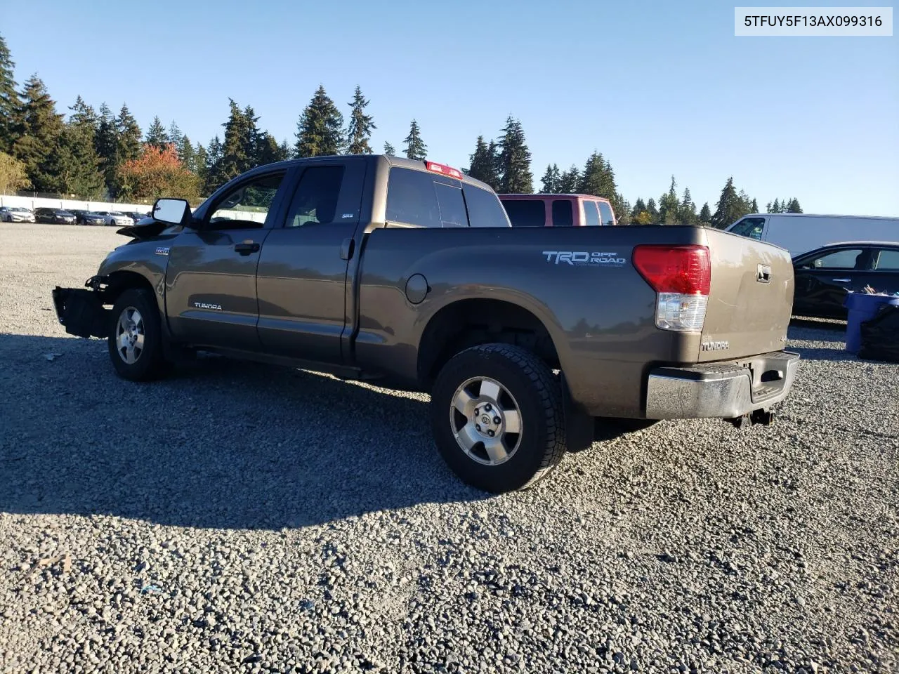 2010 Toyota Tundra Double Cab Sr5 VIN: 5TFUY5F13AX099316 Lot: 74973614