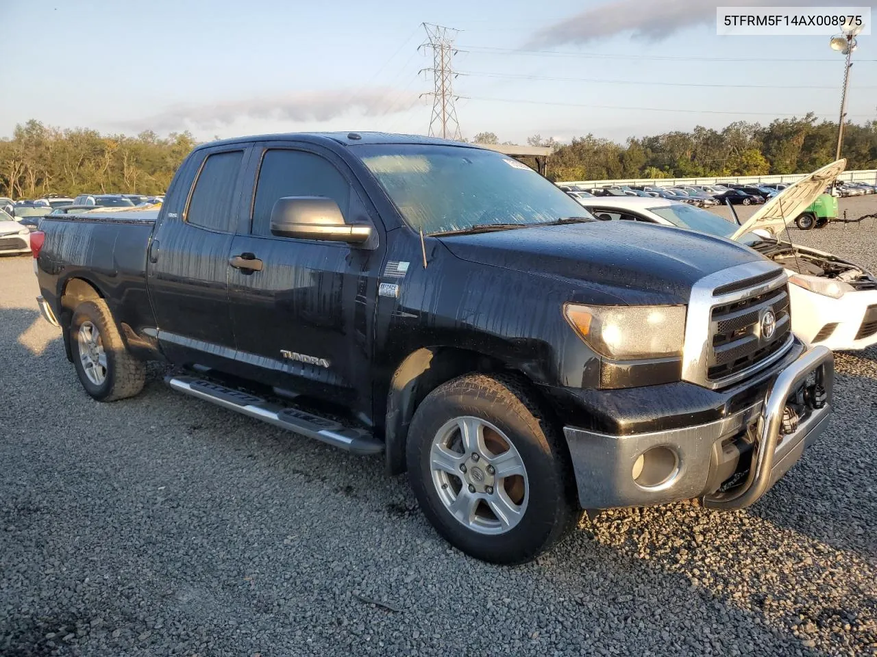 2010 Toyota Tundra Double Cab Sr5 VIN: 5TFRM5F14AX008975 Lot: 75102884